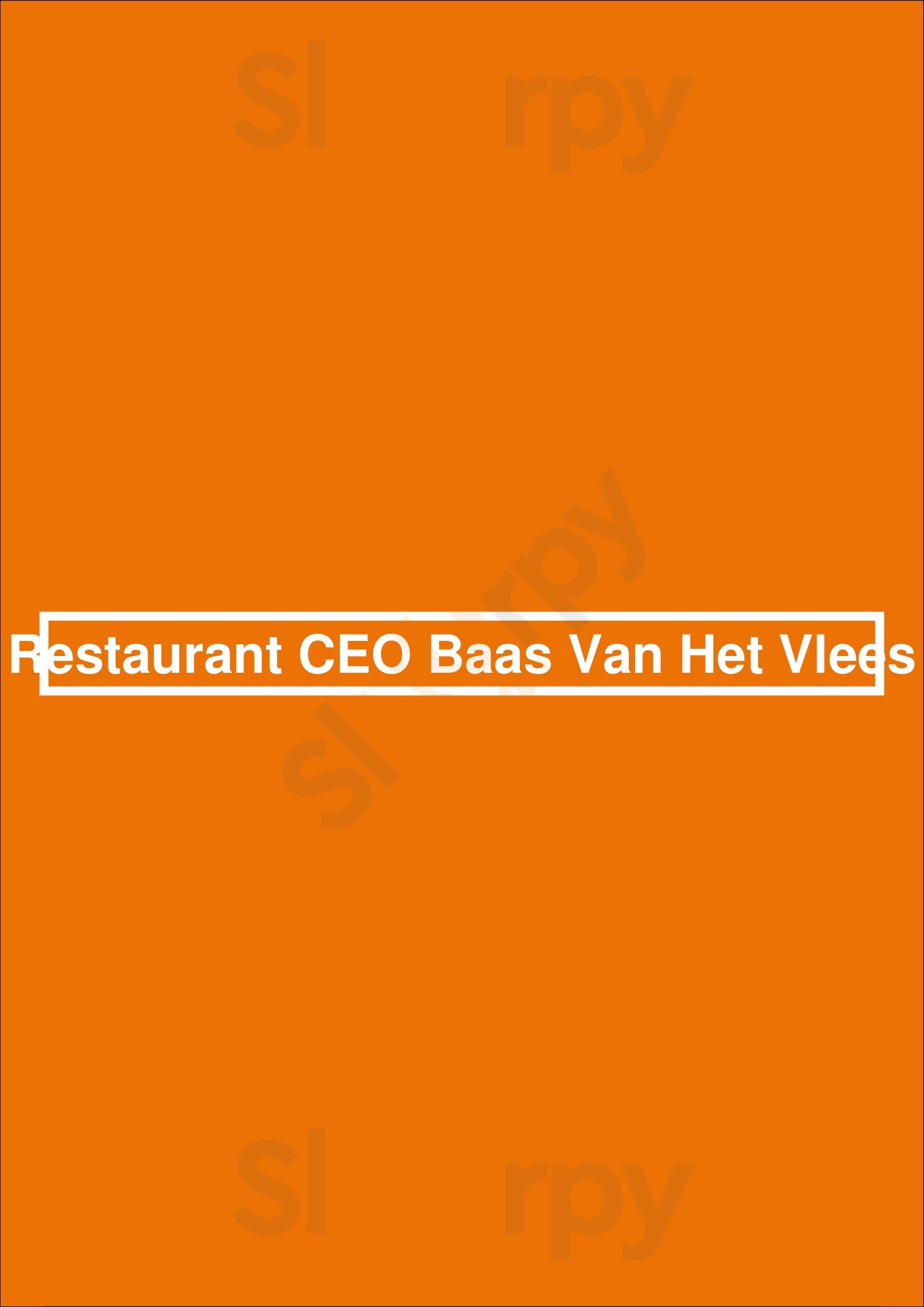 Restaurant Ceo Baas Van Het Vlees Rotterdam Menu - 1