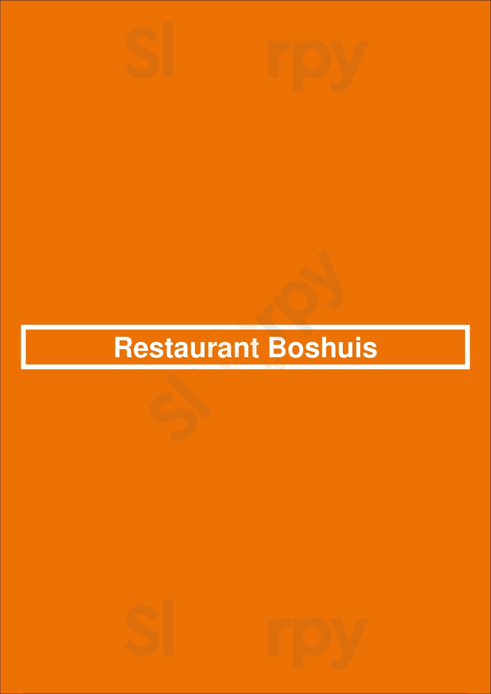 Restaurant Boshuis Arnhem Menu - 1