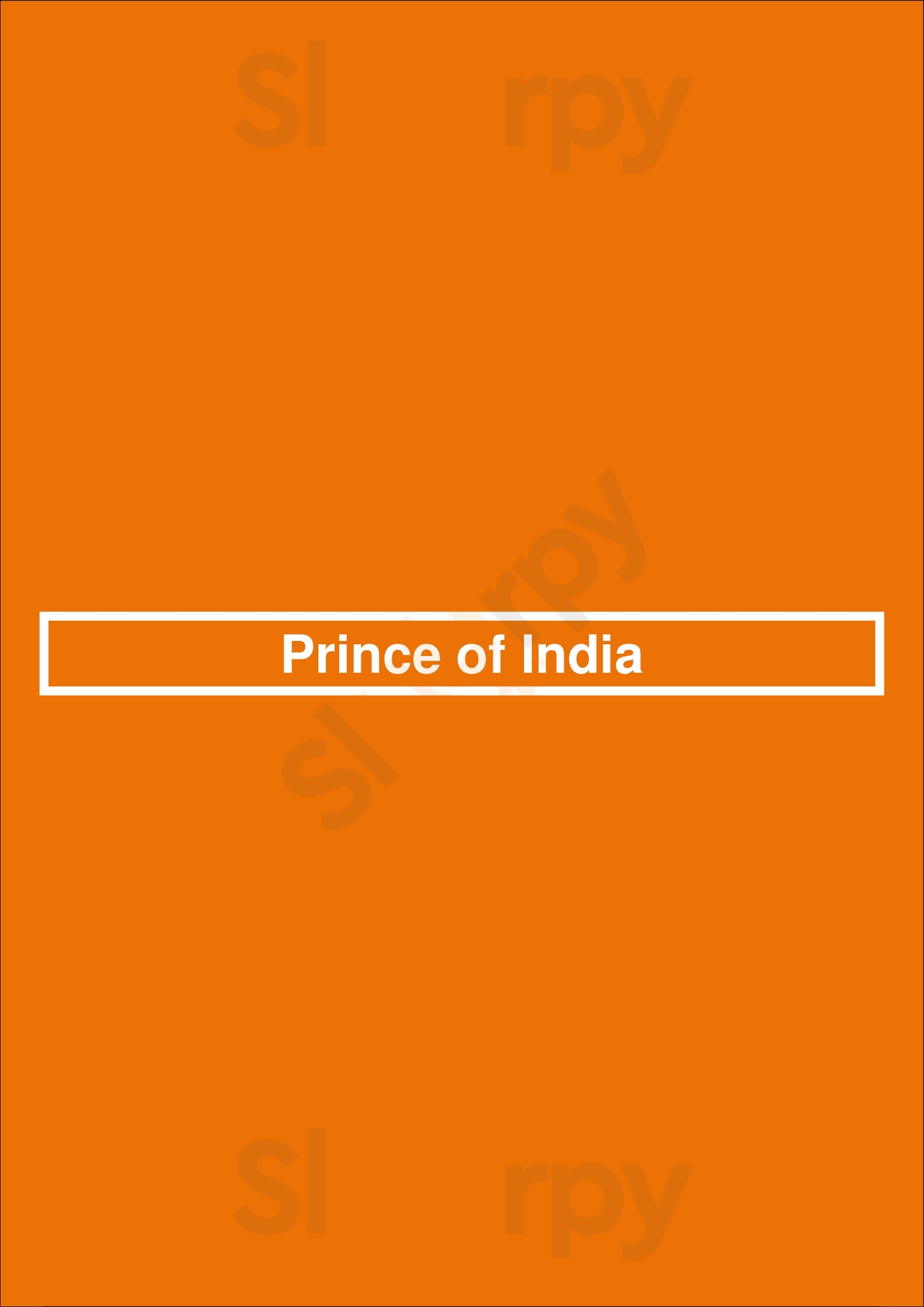 Prince Of India Den Bosch Menu - 1