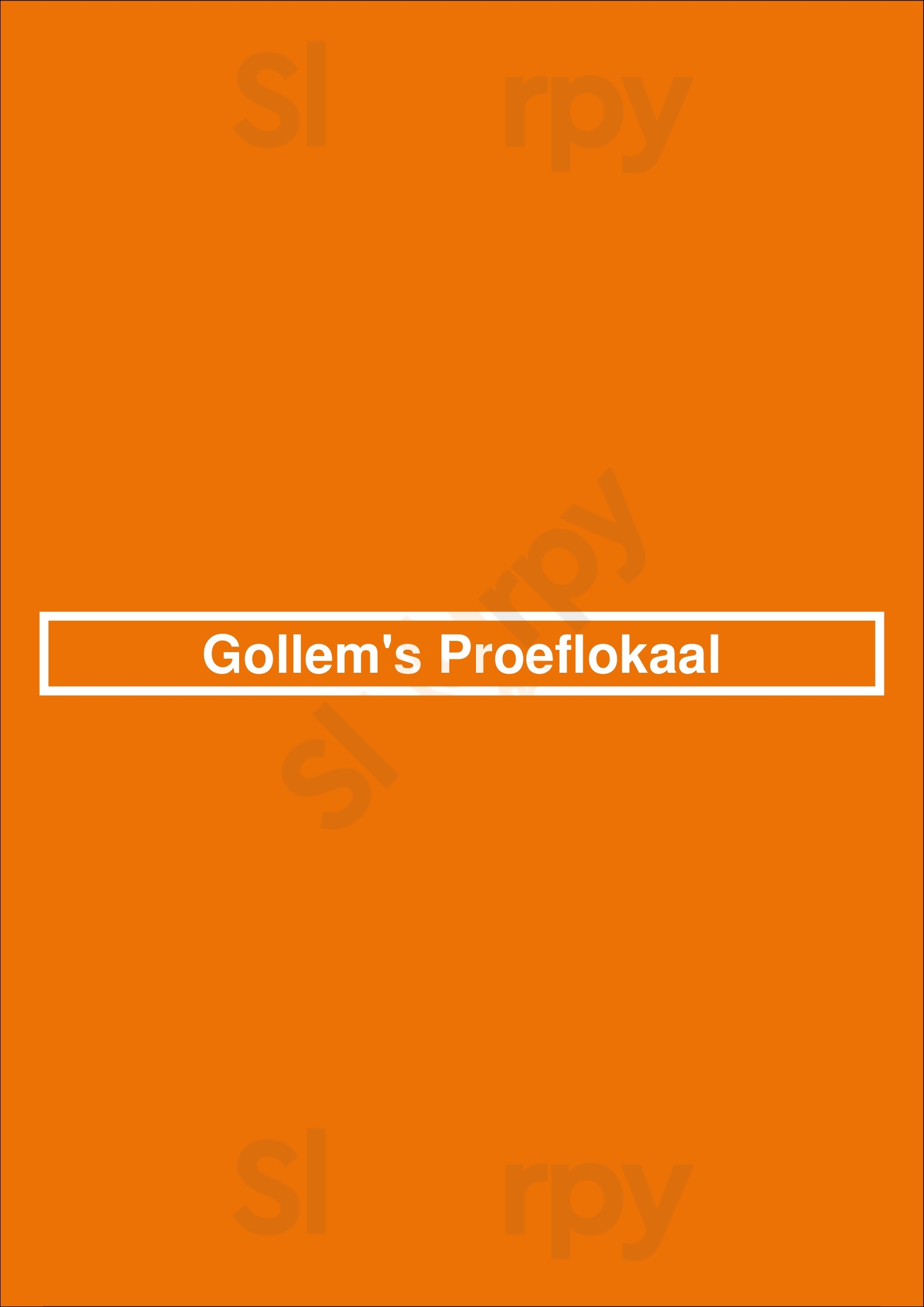 Gollem's Proeflokaal Amsterdam Menu - 1