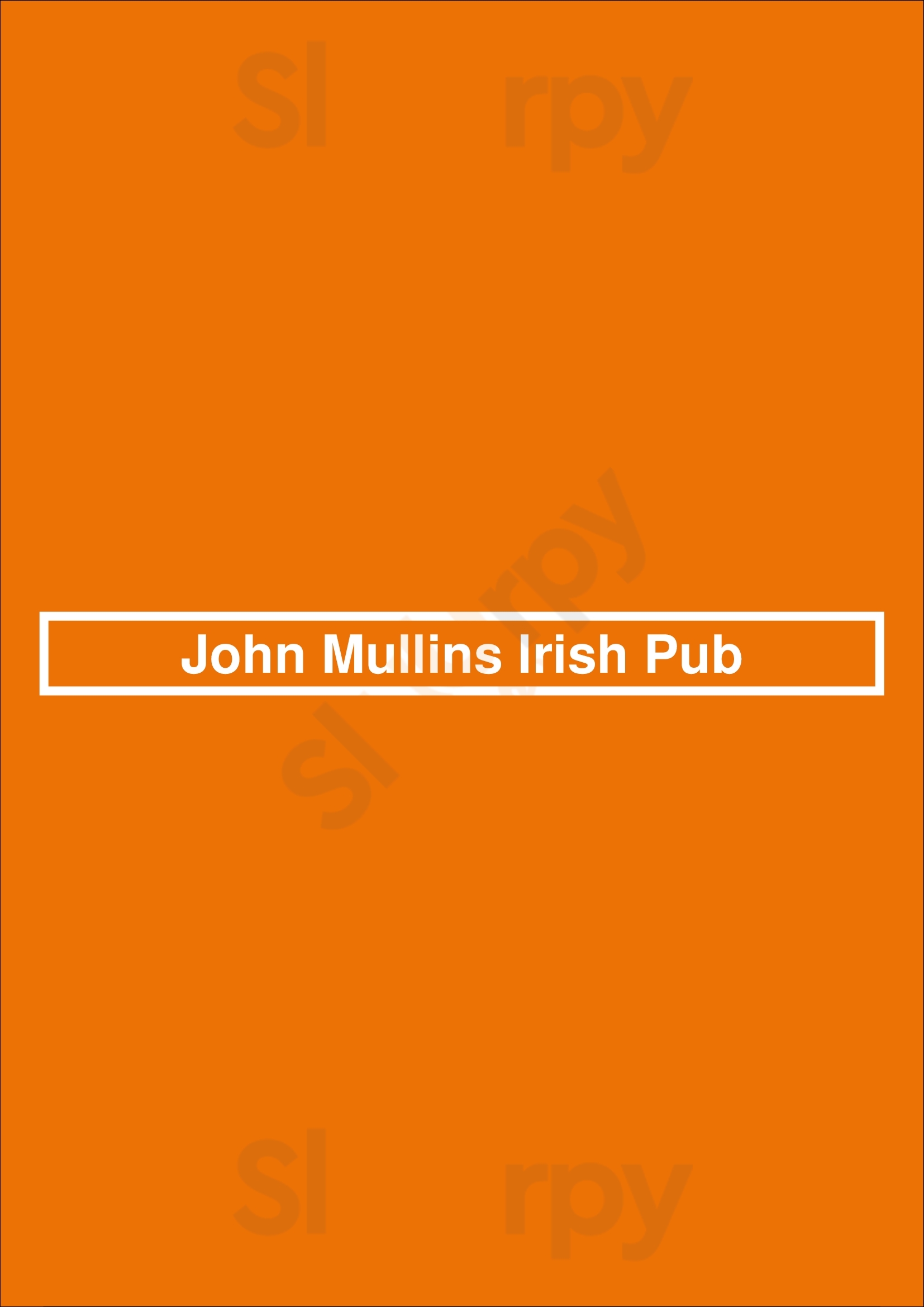John Mullins Irish Pub Maastricht Menu - 1