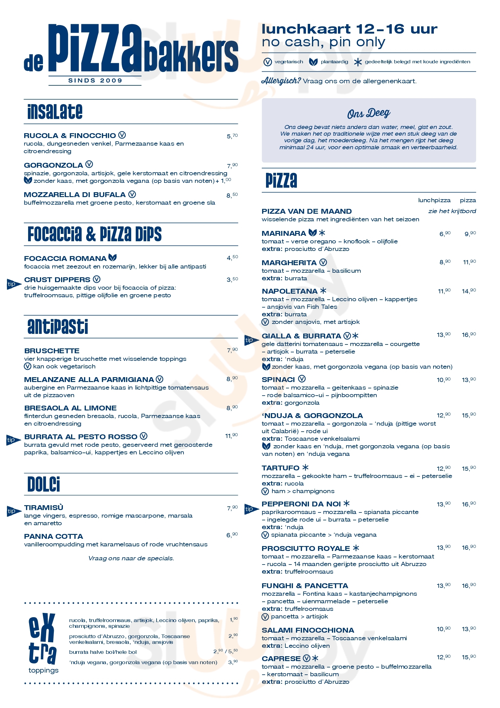 De Pizzabakkers Pannekoekstraat Rotterdam Menu - 1