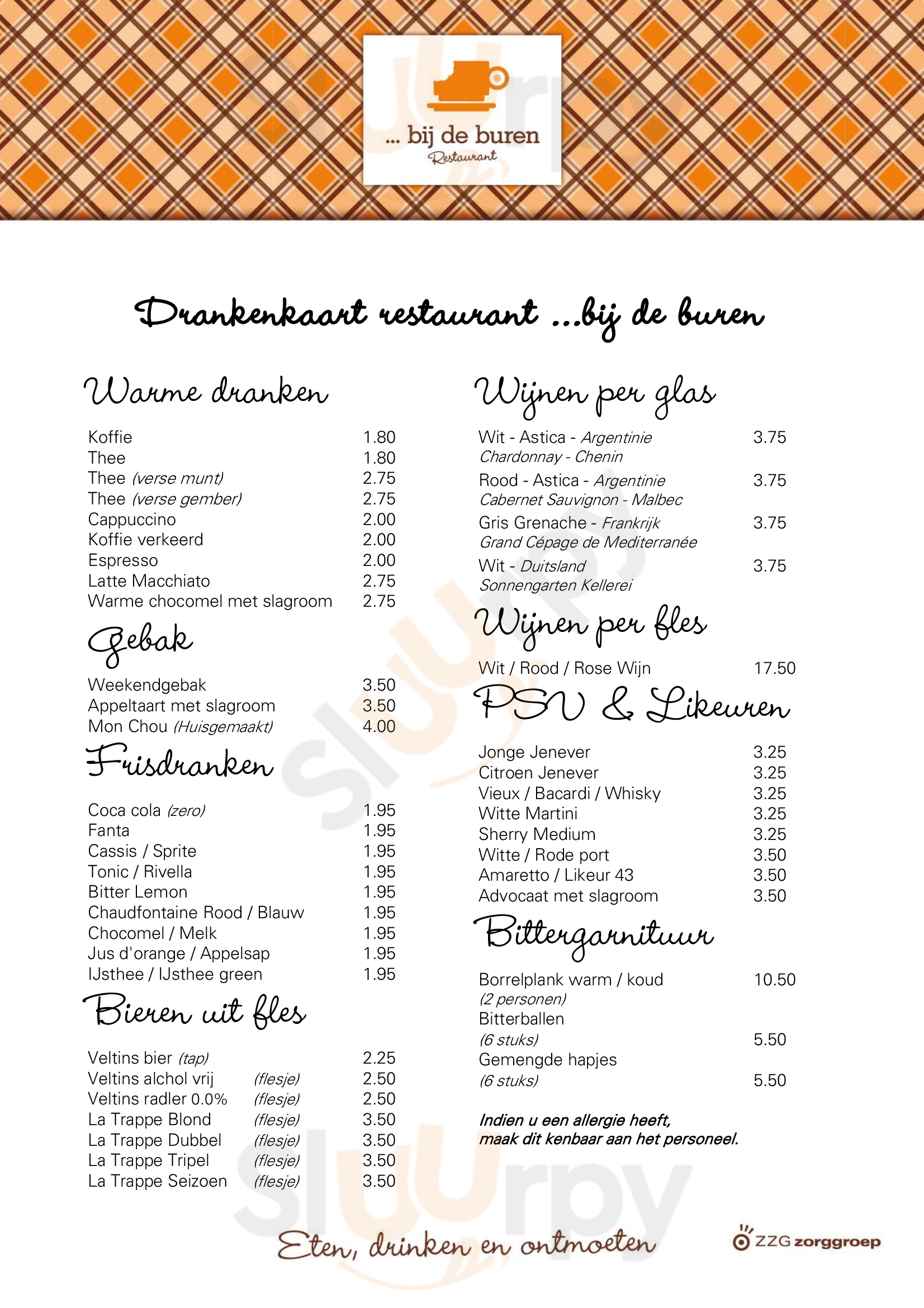 Bij De Buren Nijmegen Menu - 1