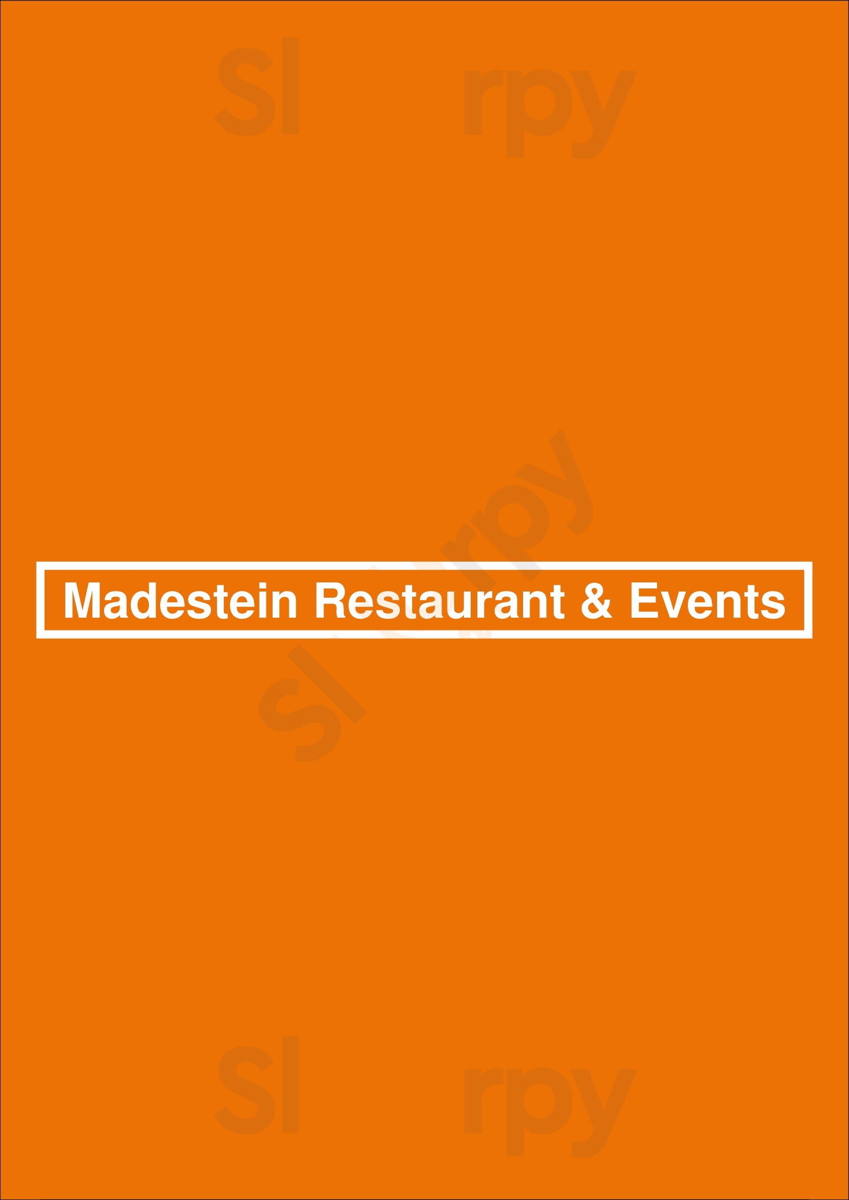 Madestein Restaurant & Events Den Haag Menu - 1