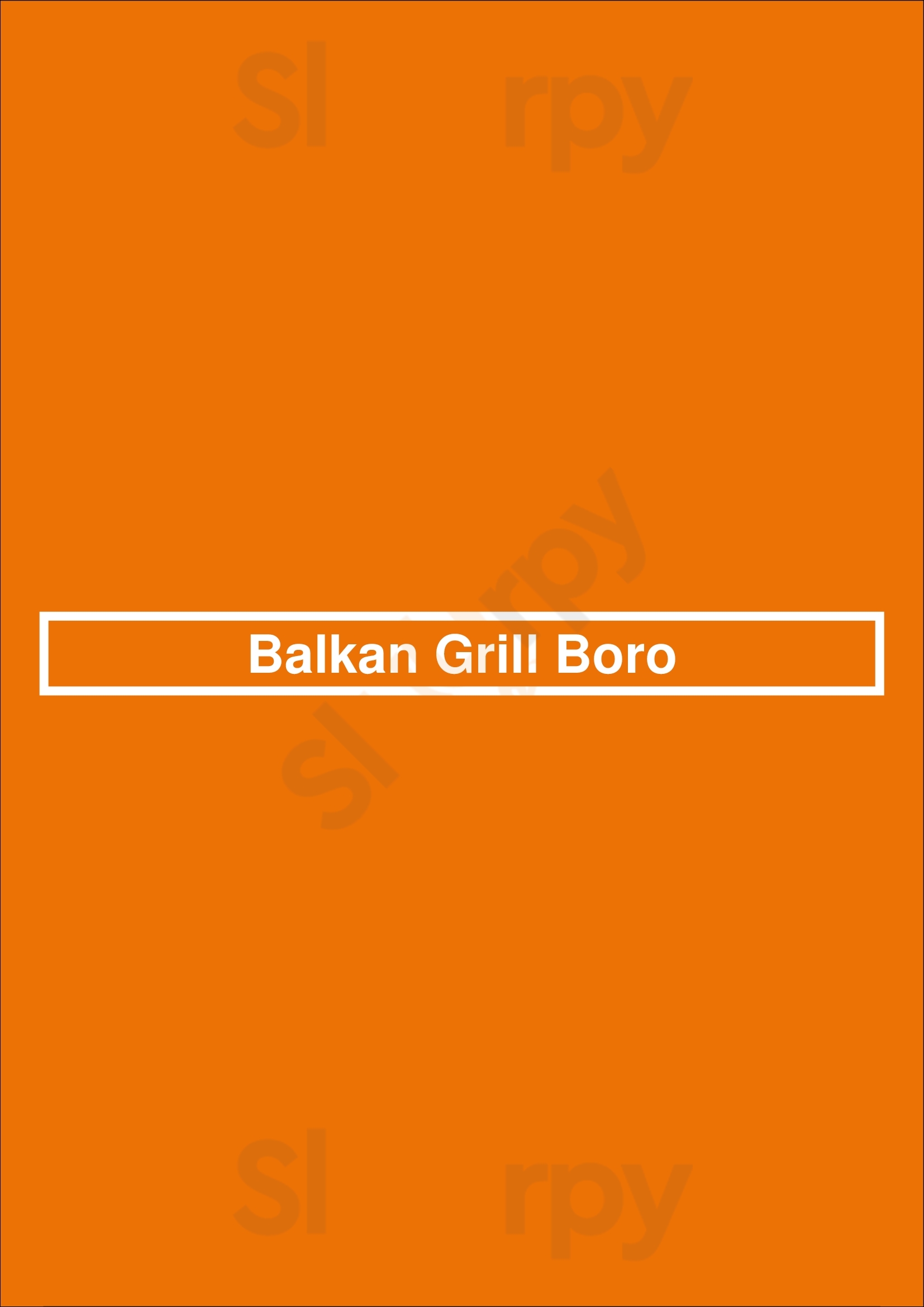Balkan Grill Boro Utrecht Menu - 1