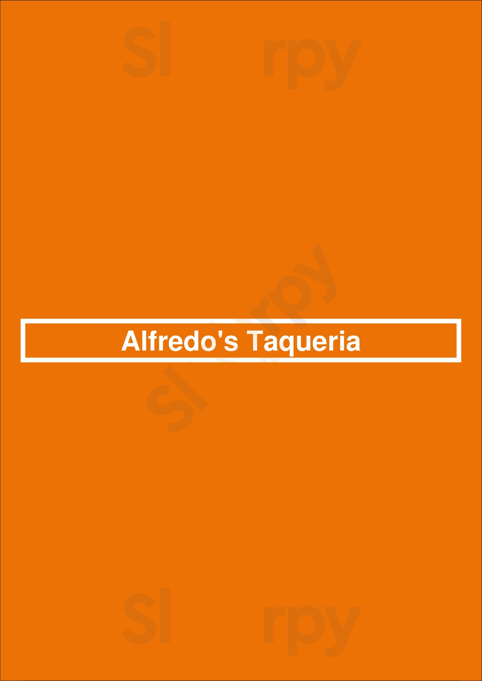 Alfredo's Taqueria Rotterdam Menu - 1