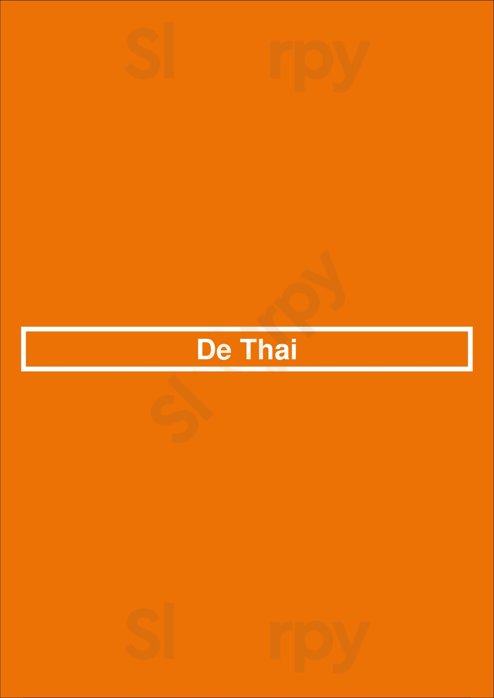 De Thai Utrecht Menu - 1