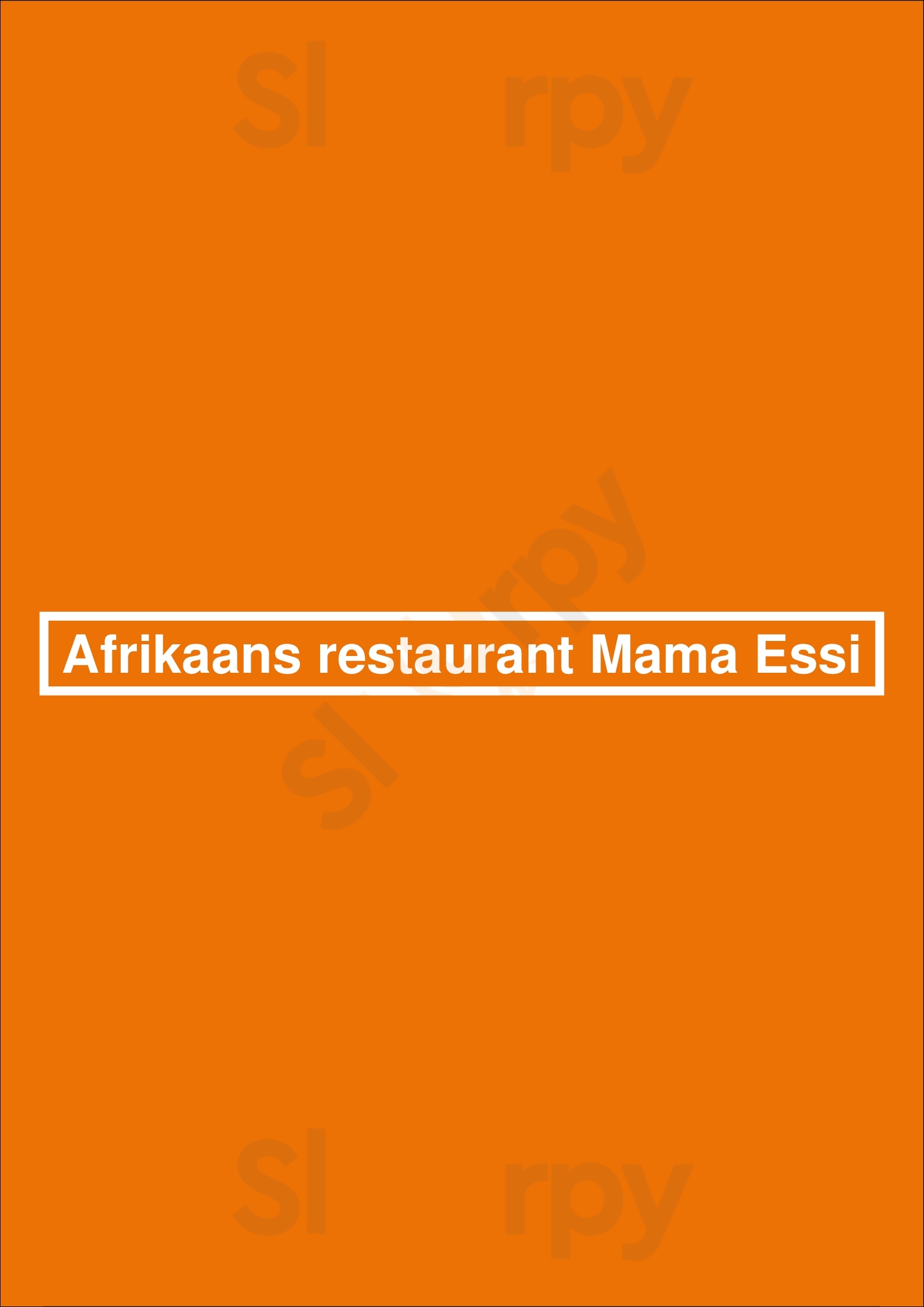 Afrikaans Restaurant Mama Essi Rotterdam Menu - 1
