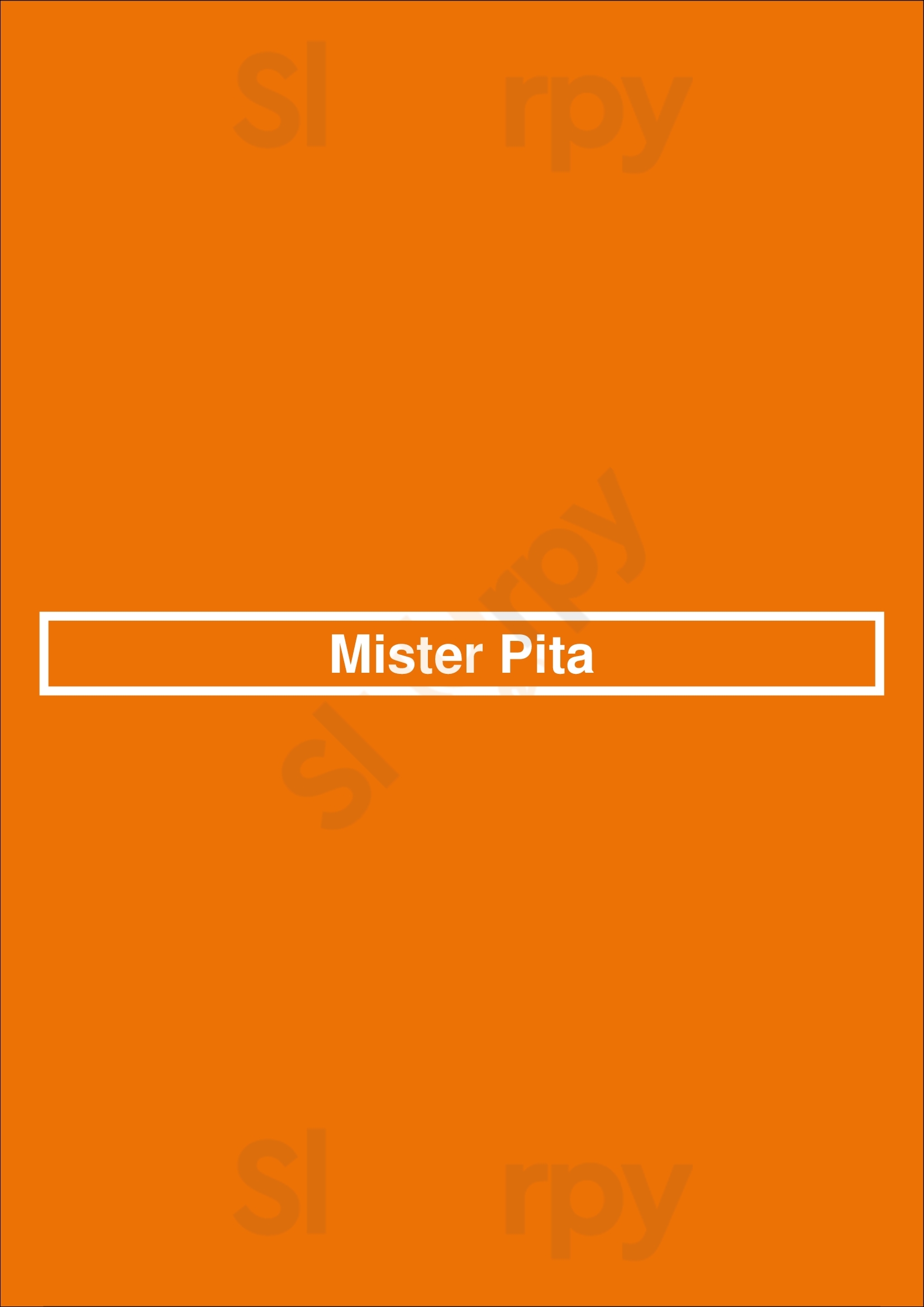 Mister Pita Rotterdam Menu - 1