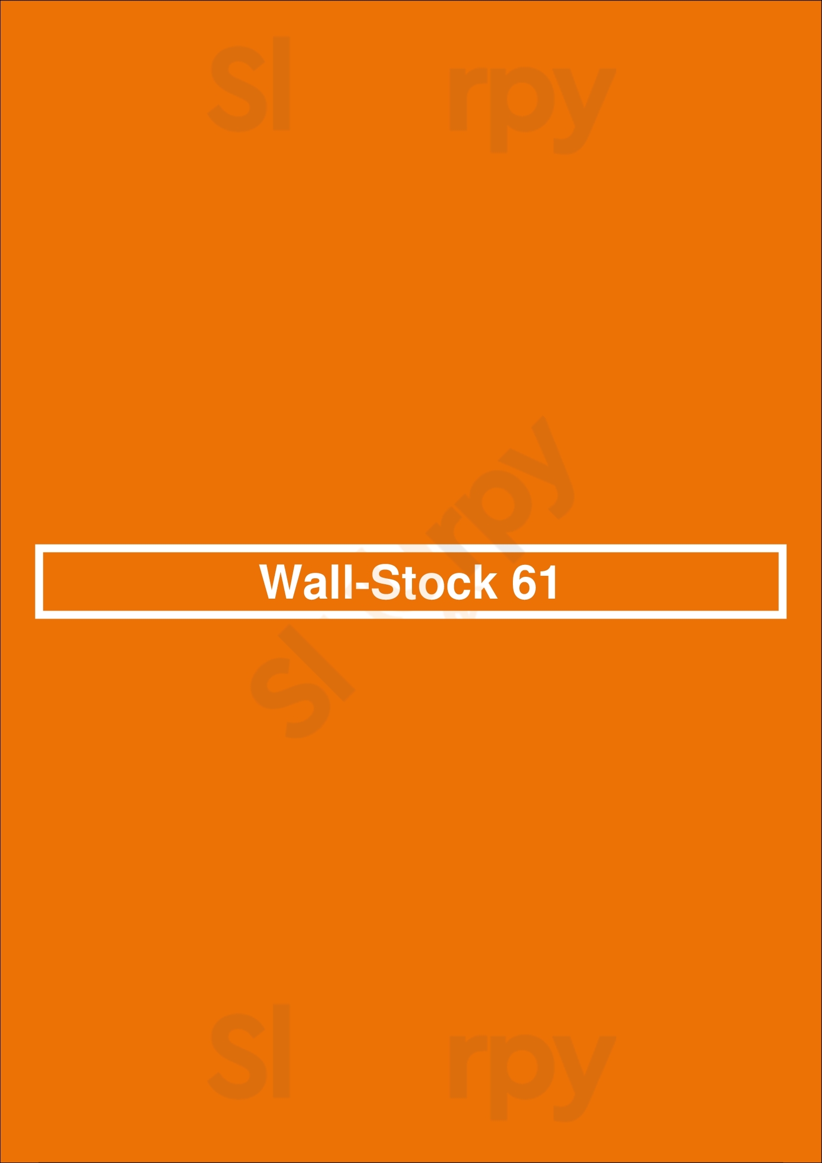 Wall-stock 61 Maastricht Menu - 1