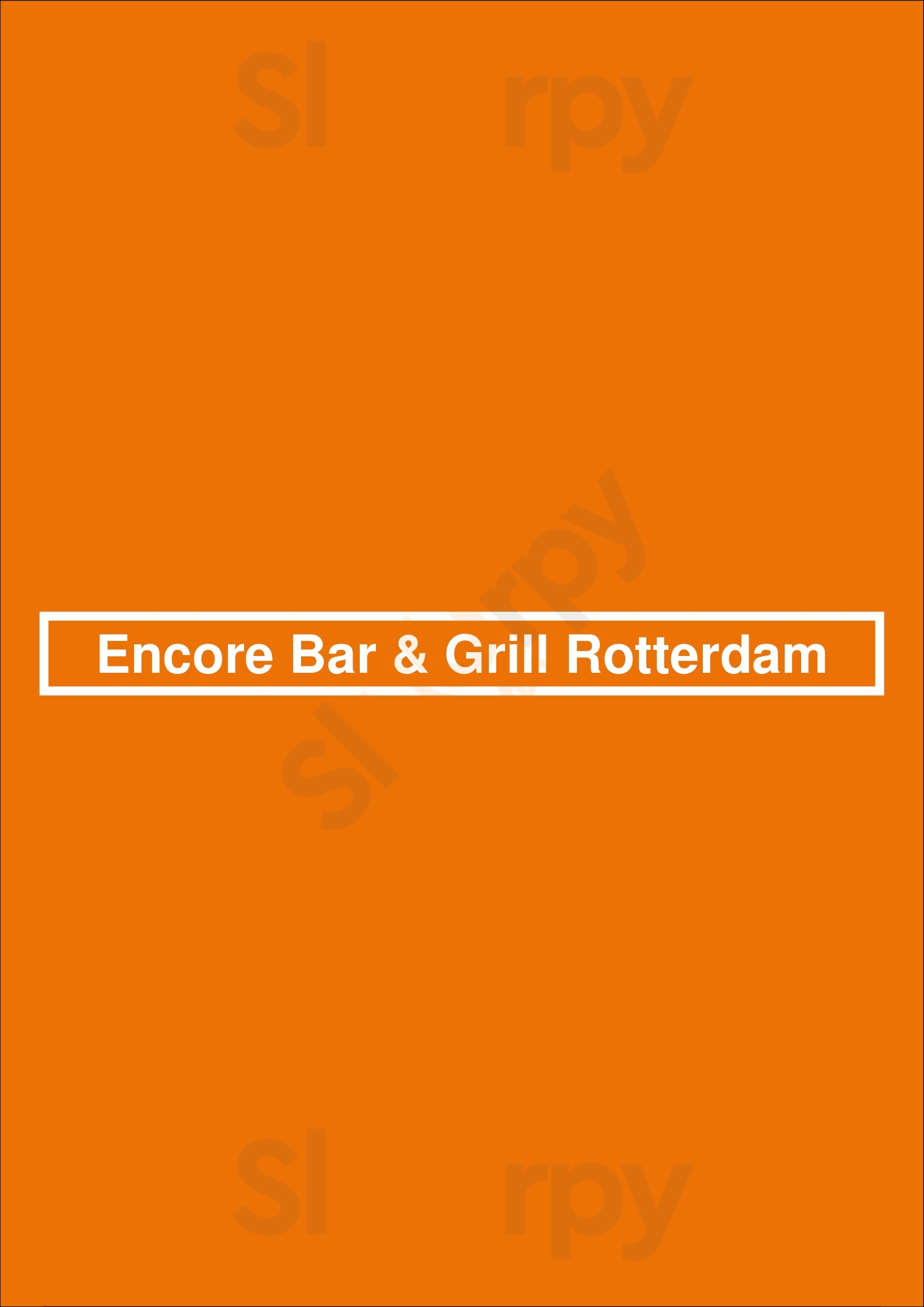 Encore Bar & Grill Rotterdam Rotterdam Menu - 1