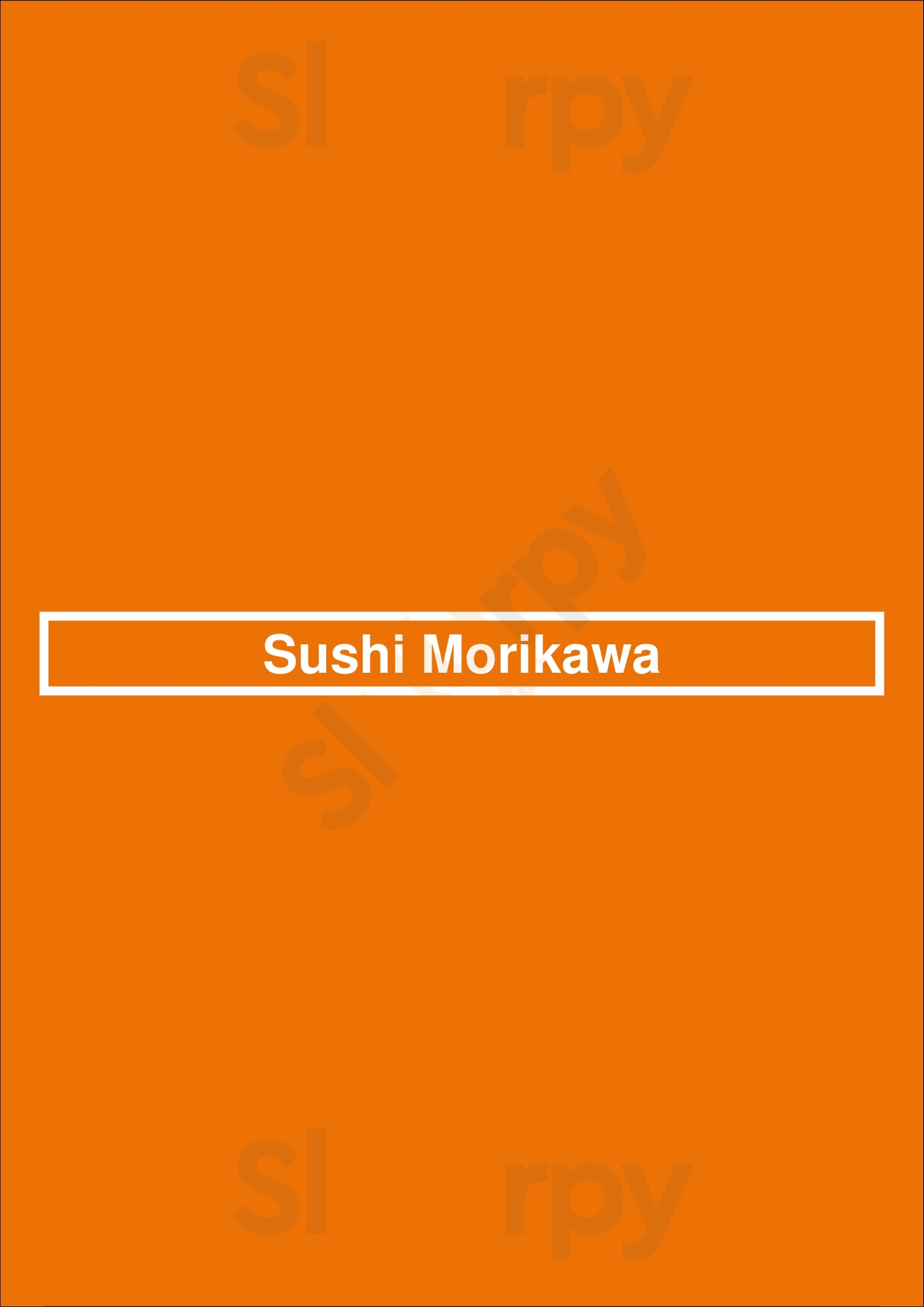 Sushi Morikawa Den Haag Menu - 1