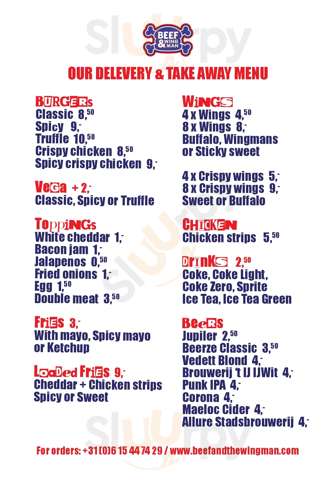 Beef And The Wingman Eindhoven Menu - 1