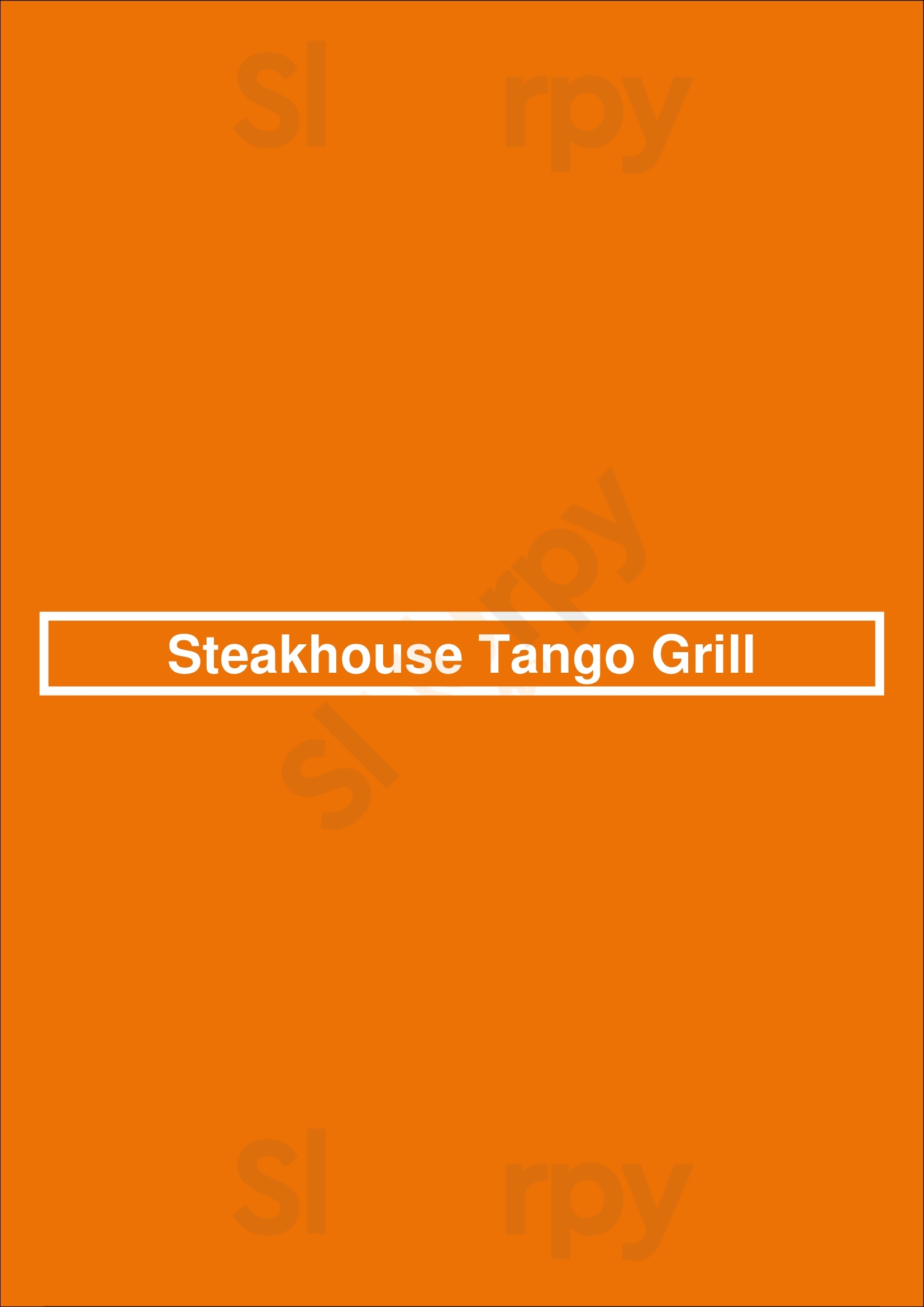 Steakhouse Tango Grill Amsterdam Menu - 1