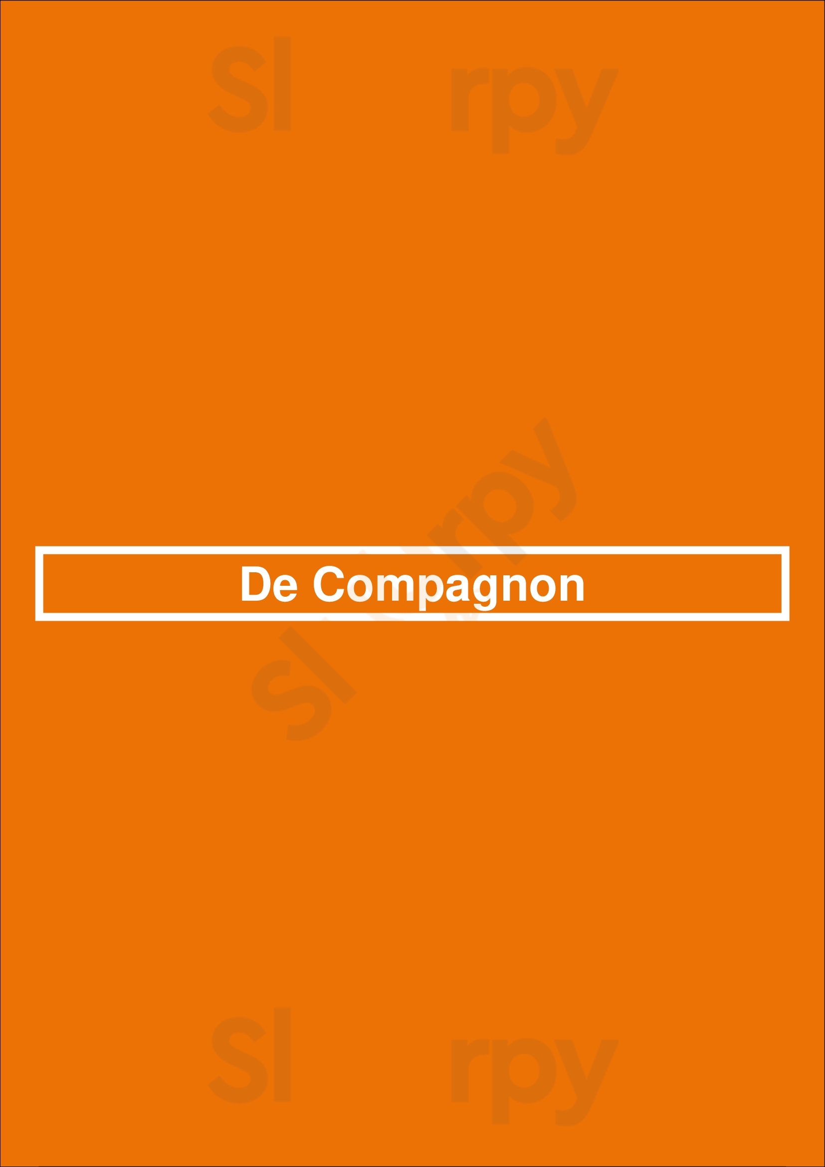 De Compagnon Amsterdam Menu - 1