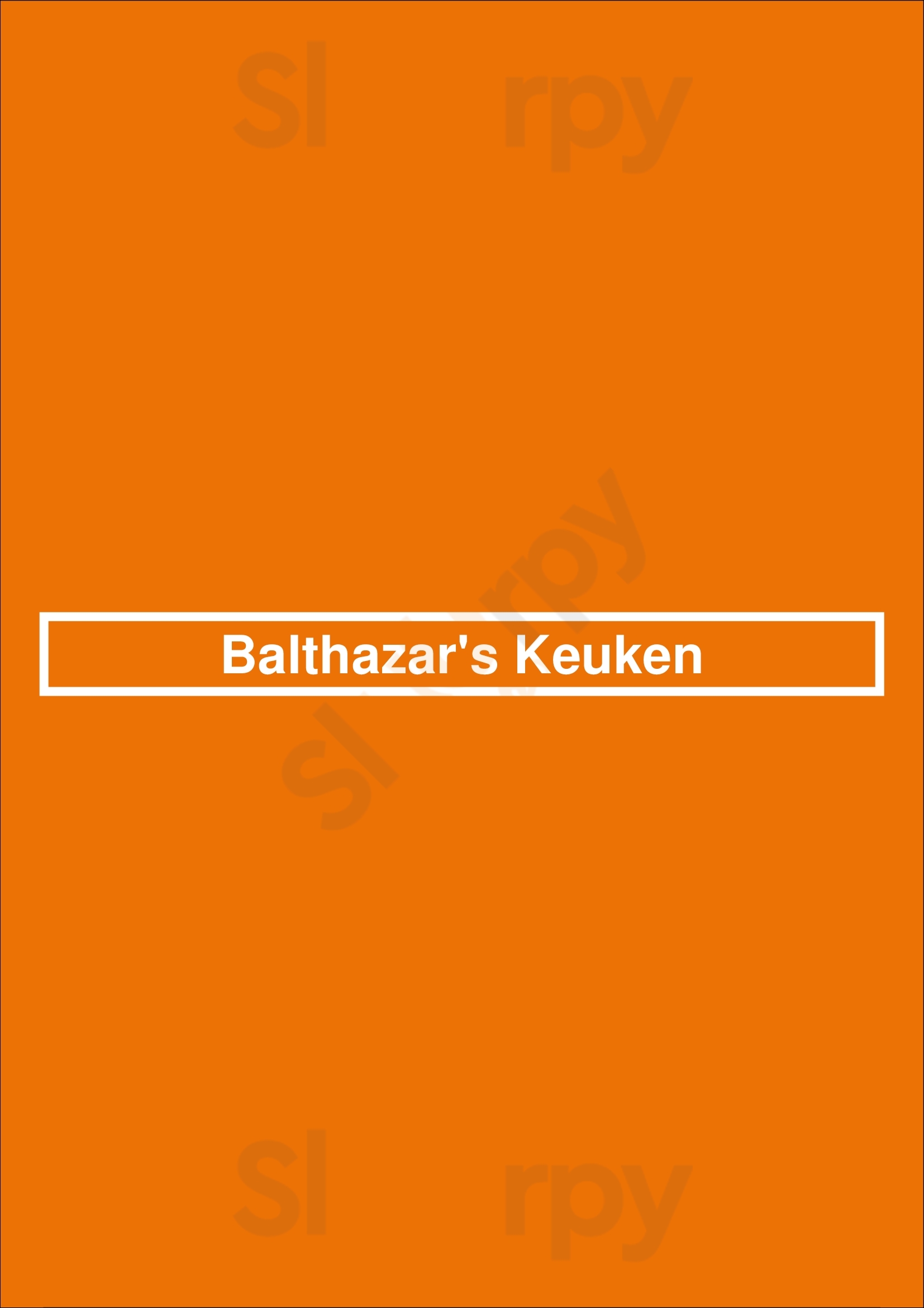 Balthazar's Keuken Amsterdam Menu - 1
