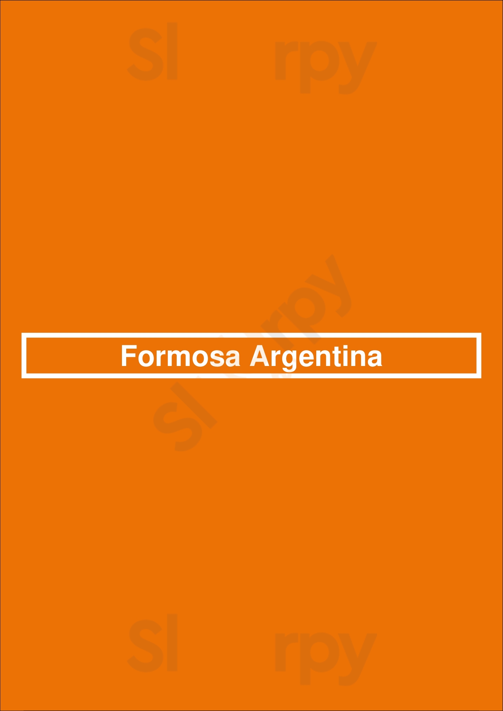 Formosa Argentina Amsterdam Menu - 1