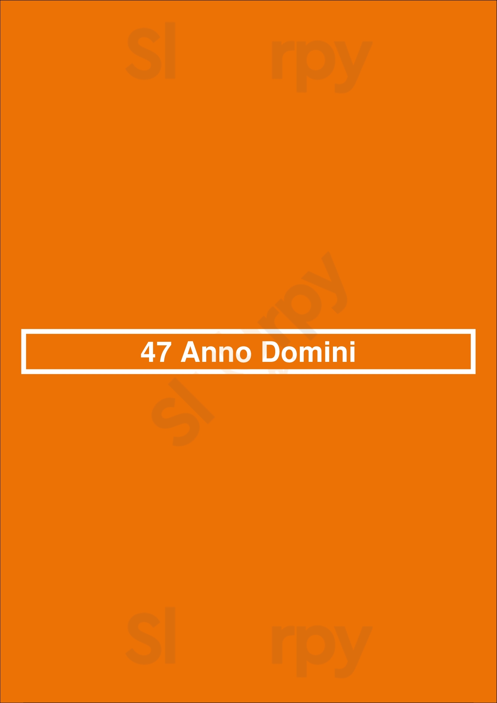 47 Anno Domini Groningen Menu - 1