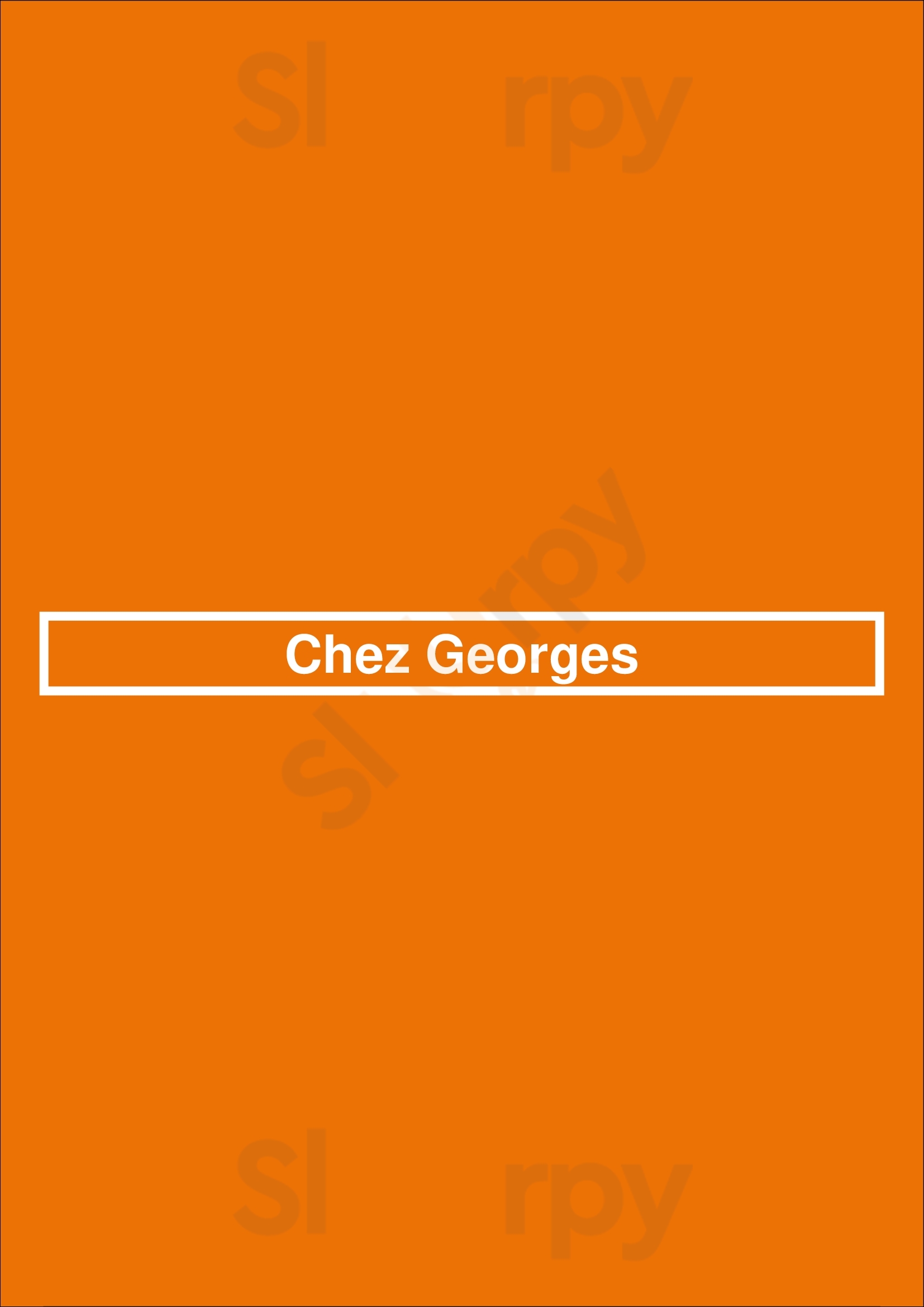 Chez Georges Amsterdam Menu - 1