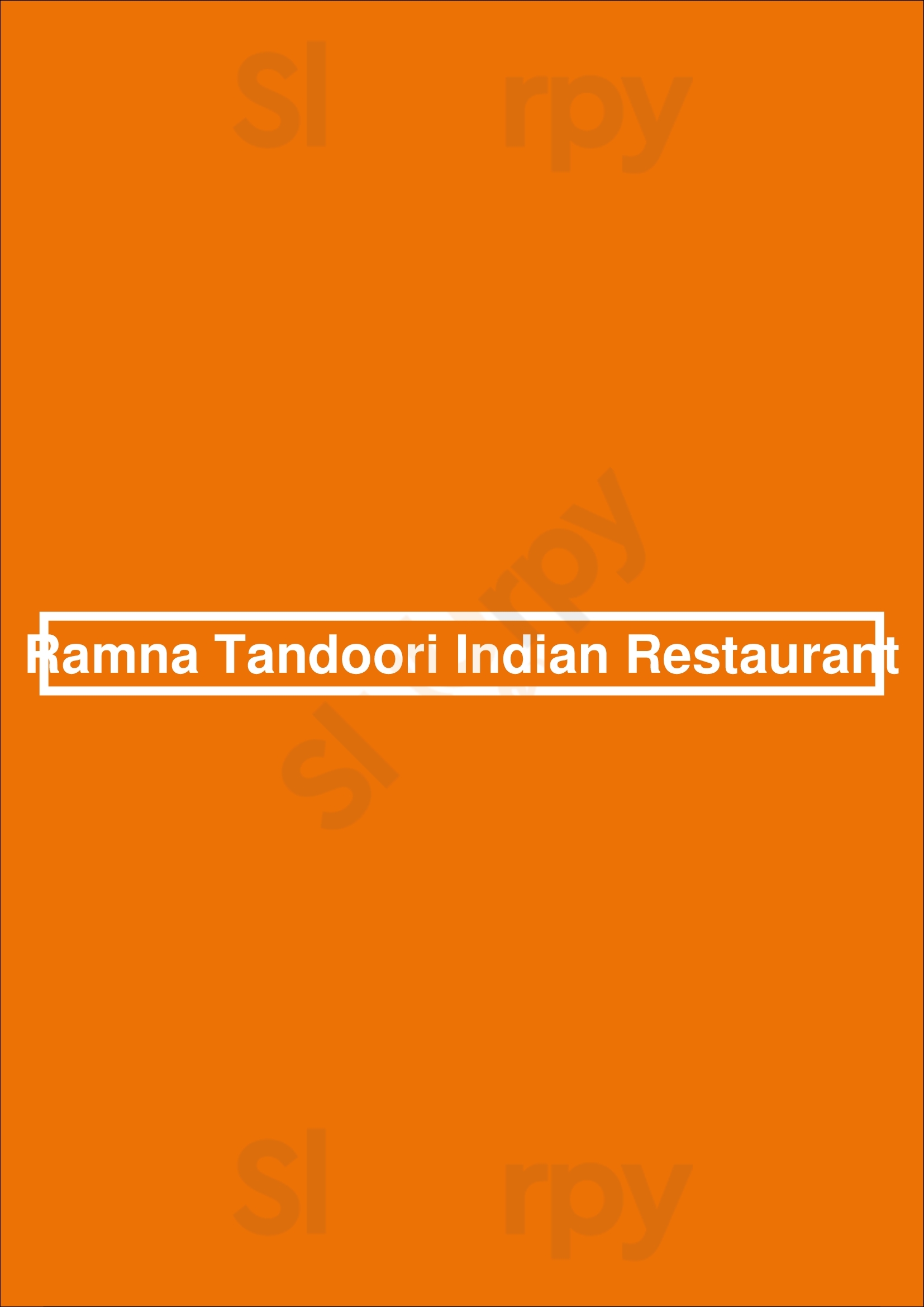 Ramna Tandoori Indian Restaurant Den Haag Menu - 1