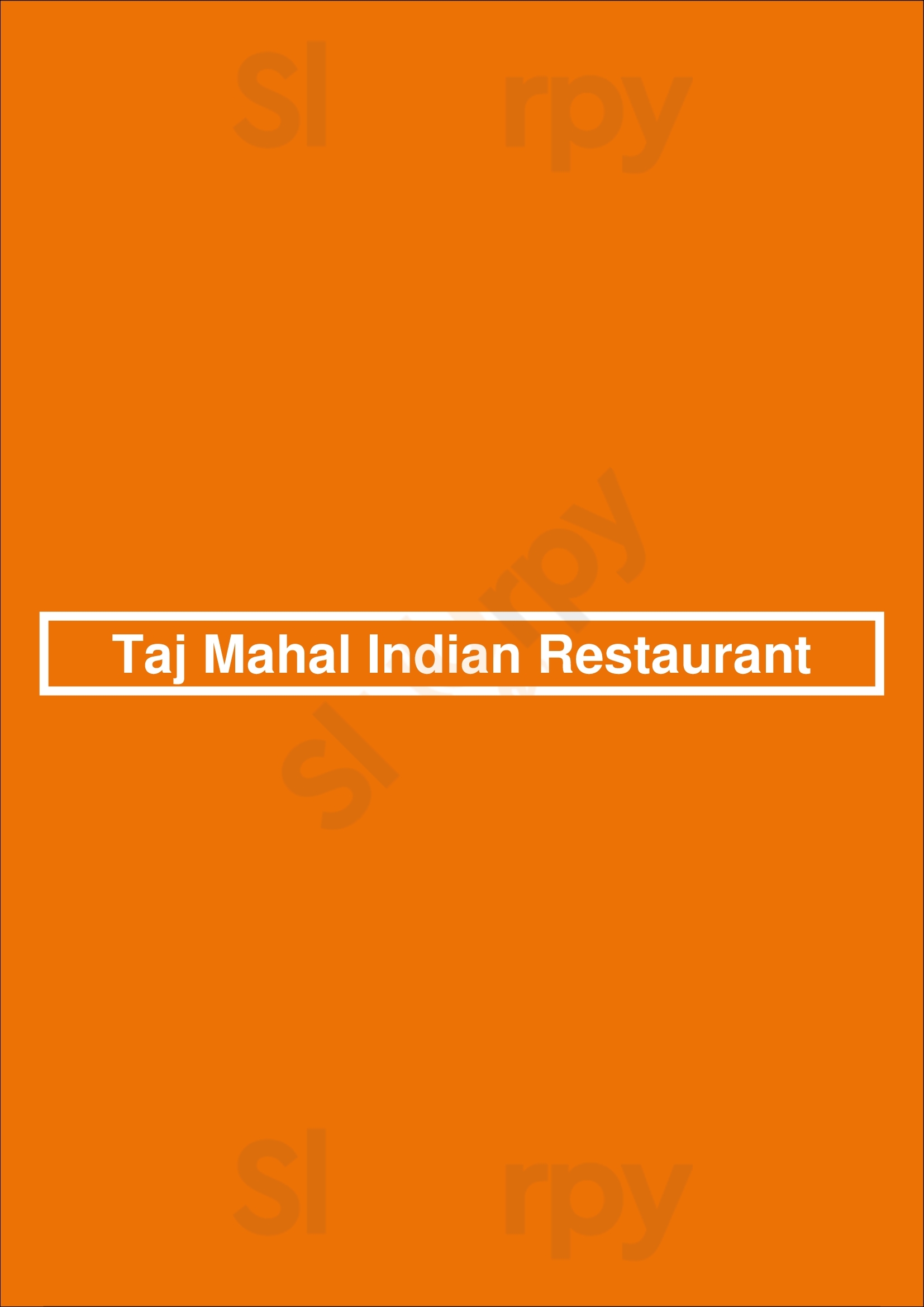 Taj Mahal Indian Restaurant Den Haag Menu - 1