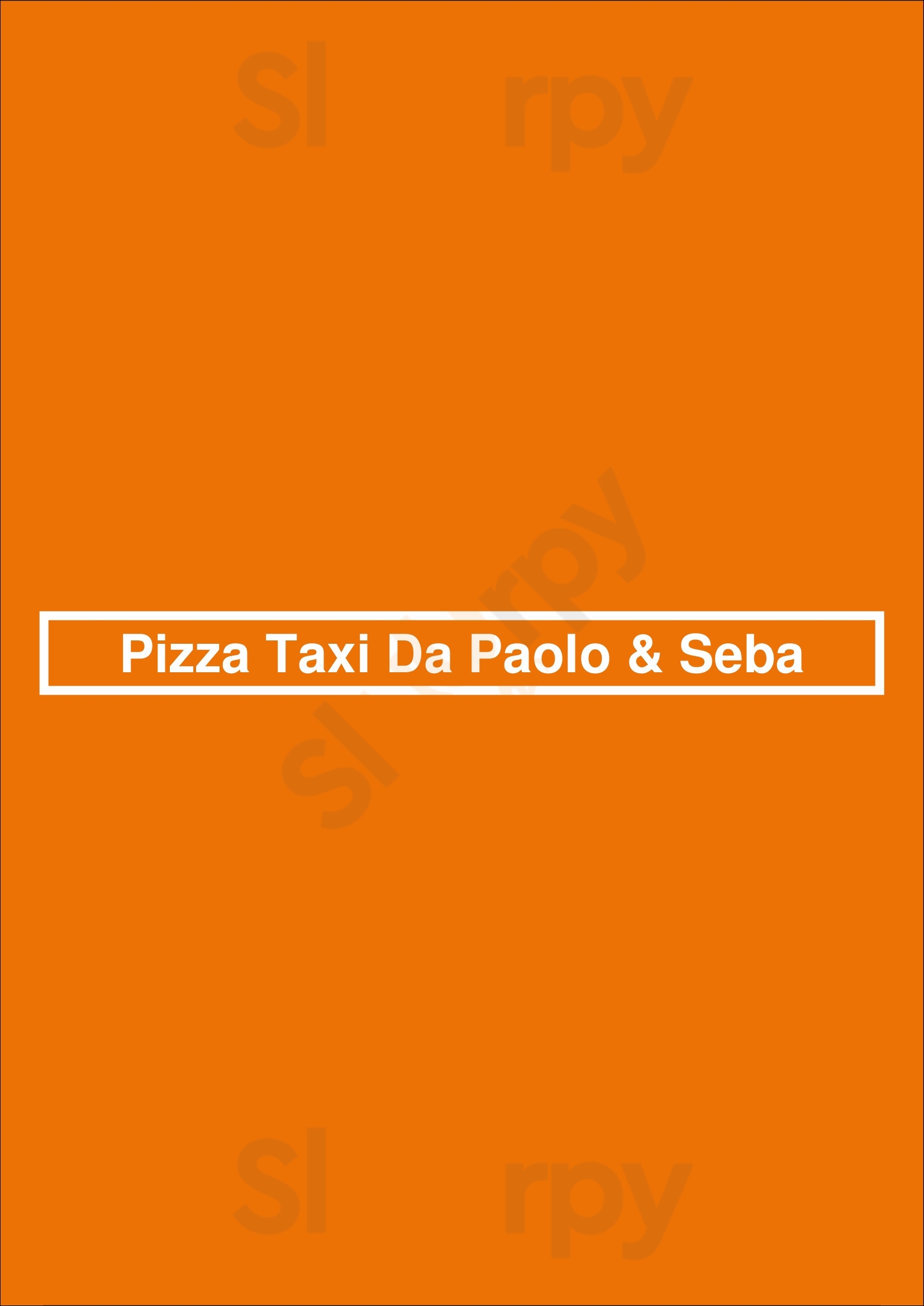 Pizza Taxi Da Paolo & Seba Amsterdam Menu - 1