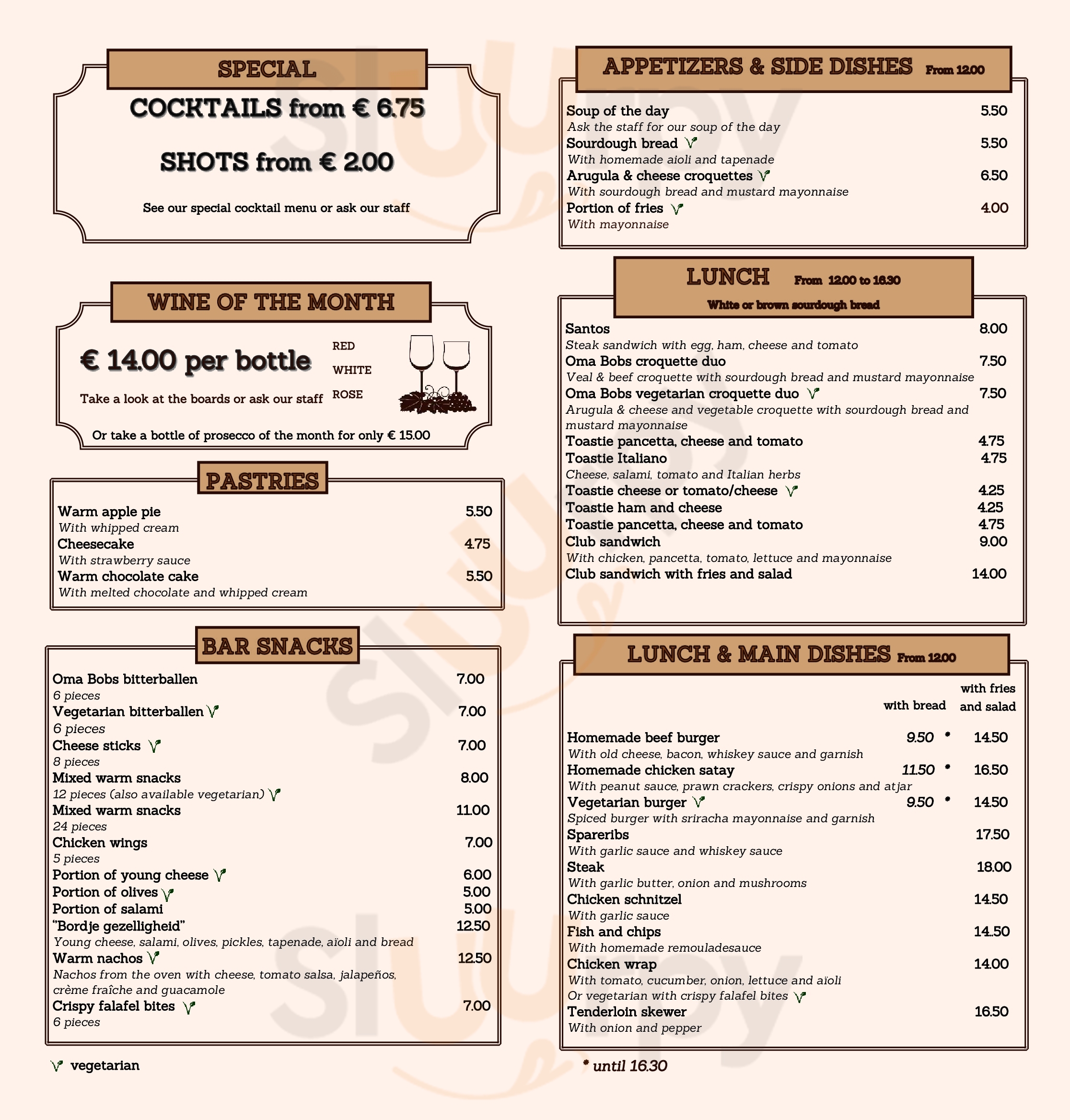 Cafe 't Gasthuys Amsterdam Menu - 1