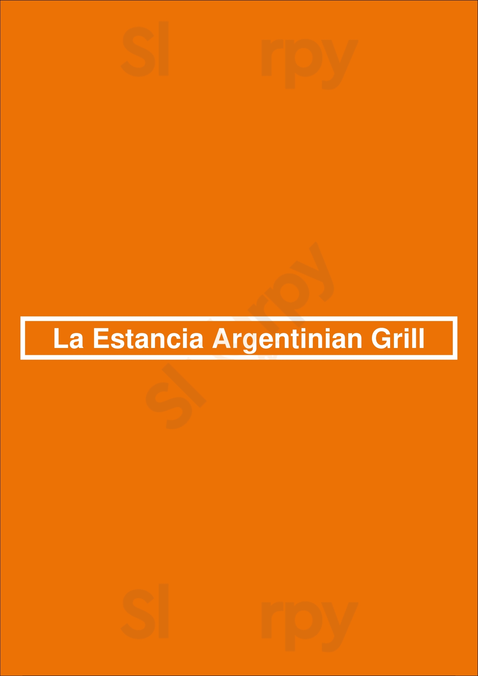 La Estancia Argentinian Grill Amsterdam Menu - 1