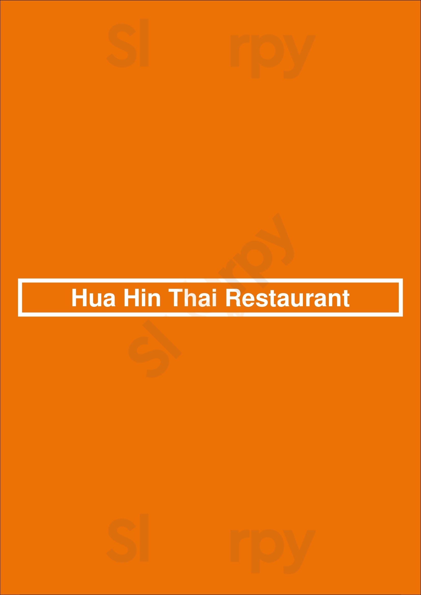 Hua Hin Thai Restaurant Rotterdam Menu - 1