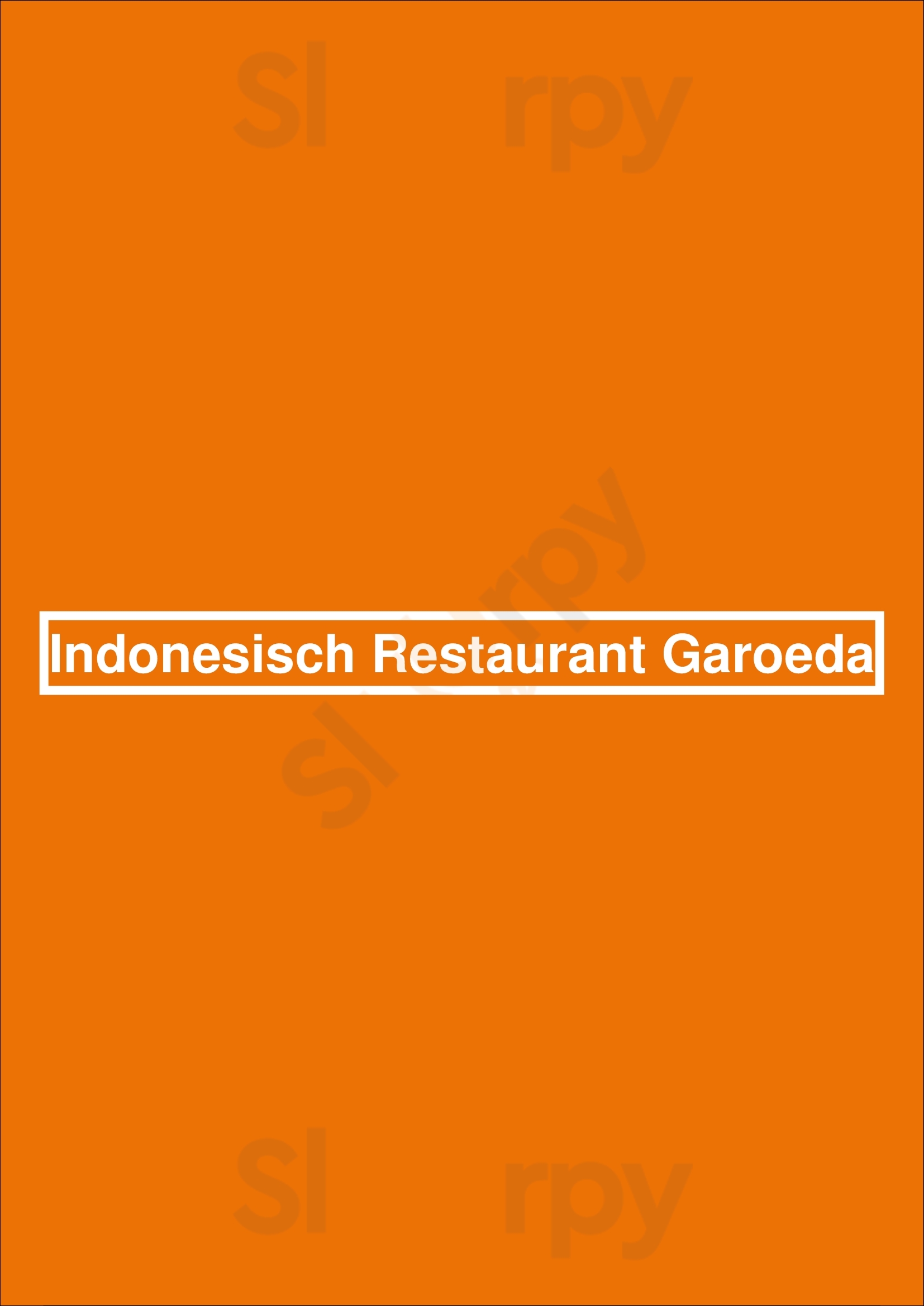 Indonesisch Restaurant Garoeda Den Haag Menu - 1