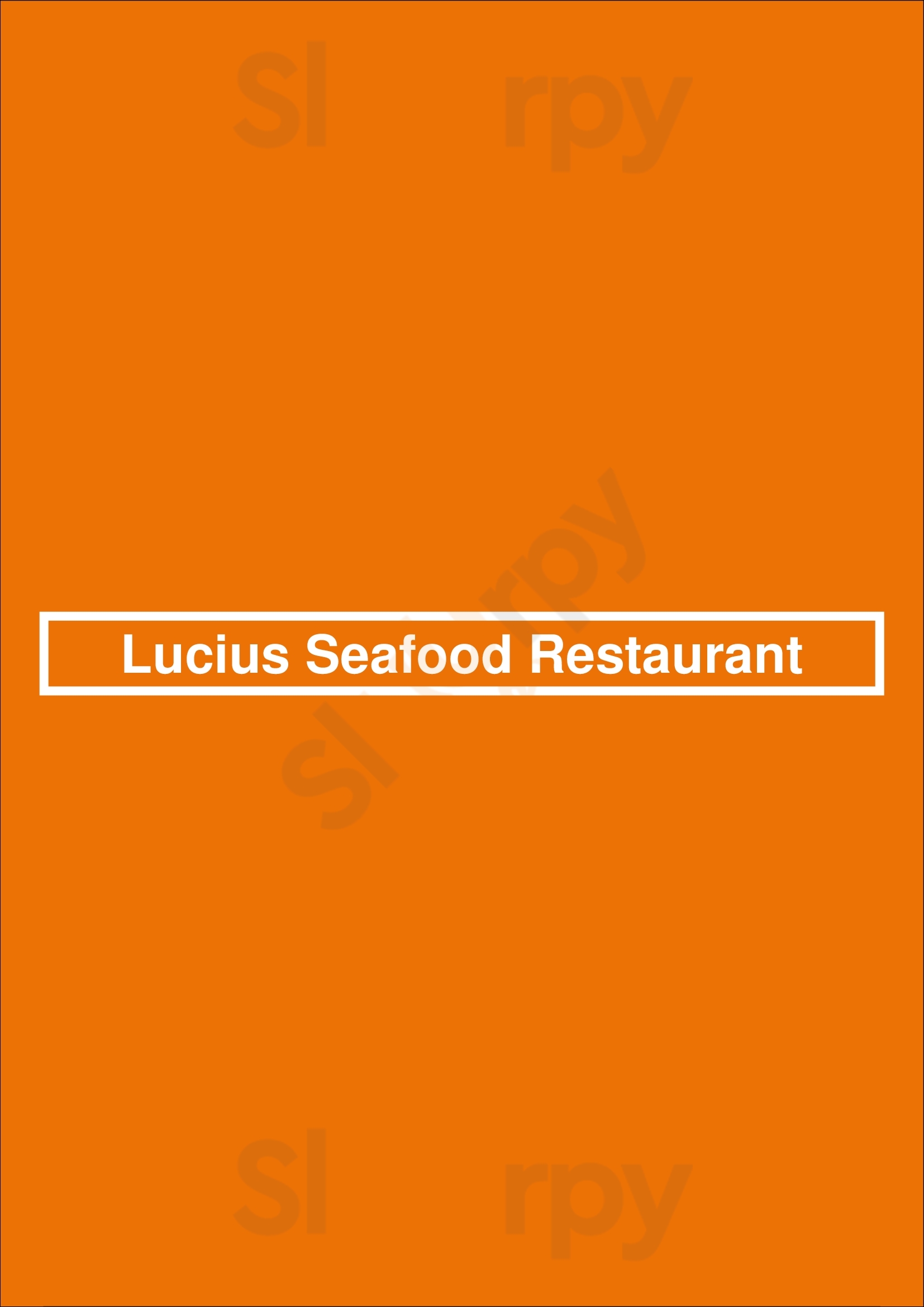 Lucius Seafood Restaurant Amsterdam Menu - 1