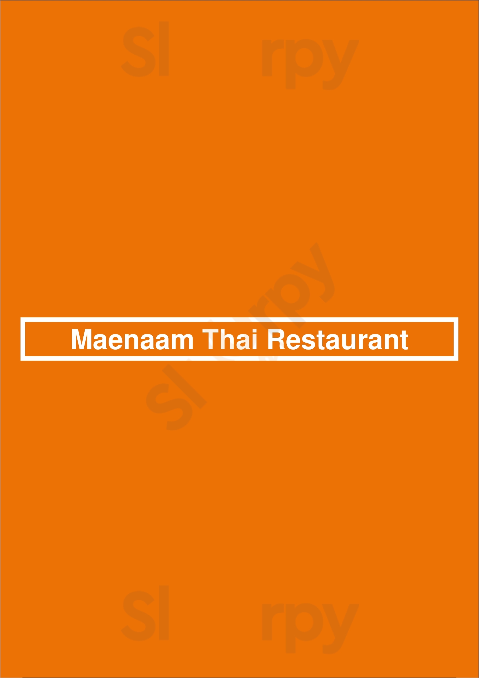 Maenaam Thai Restaurant Amsterdam Menu - 1