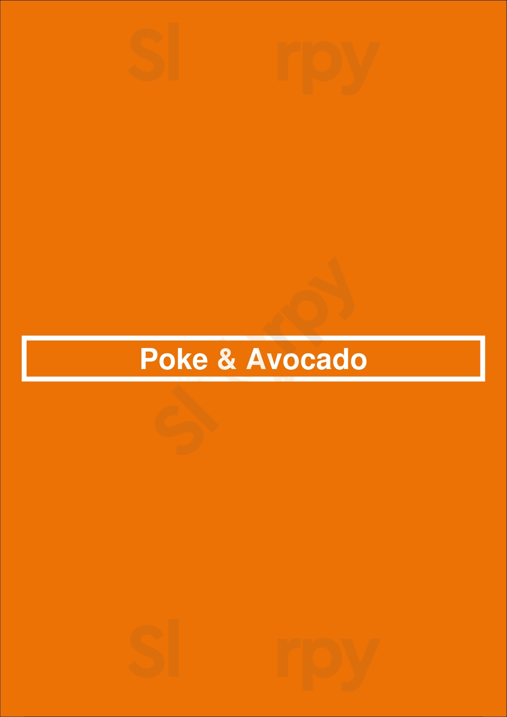 Poke & Avocado Den Haag Menu - 1