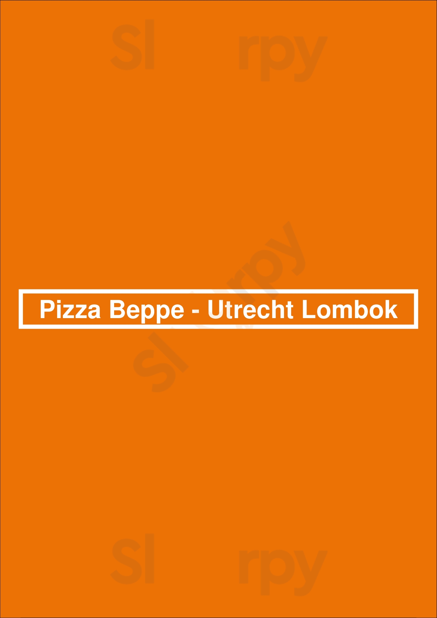 Pizza Beppe - Utrecht Lombok Utrecht Menu - 1