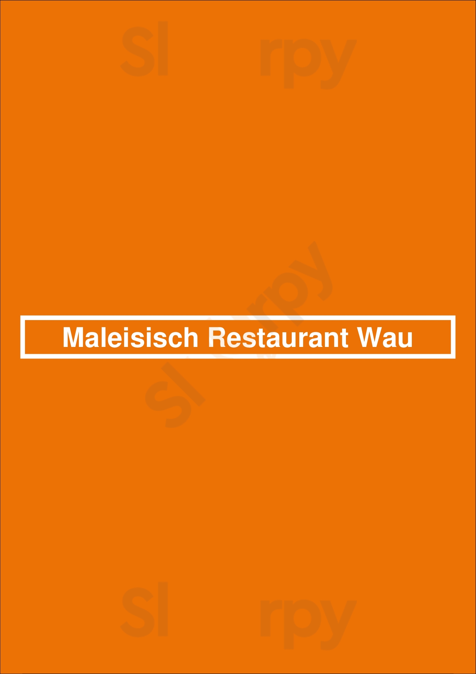 Maleisisch Restaurant Wau Amsterdam Menu - 1