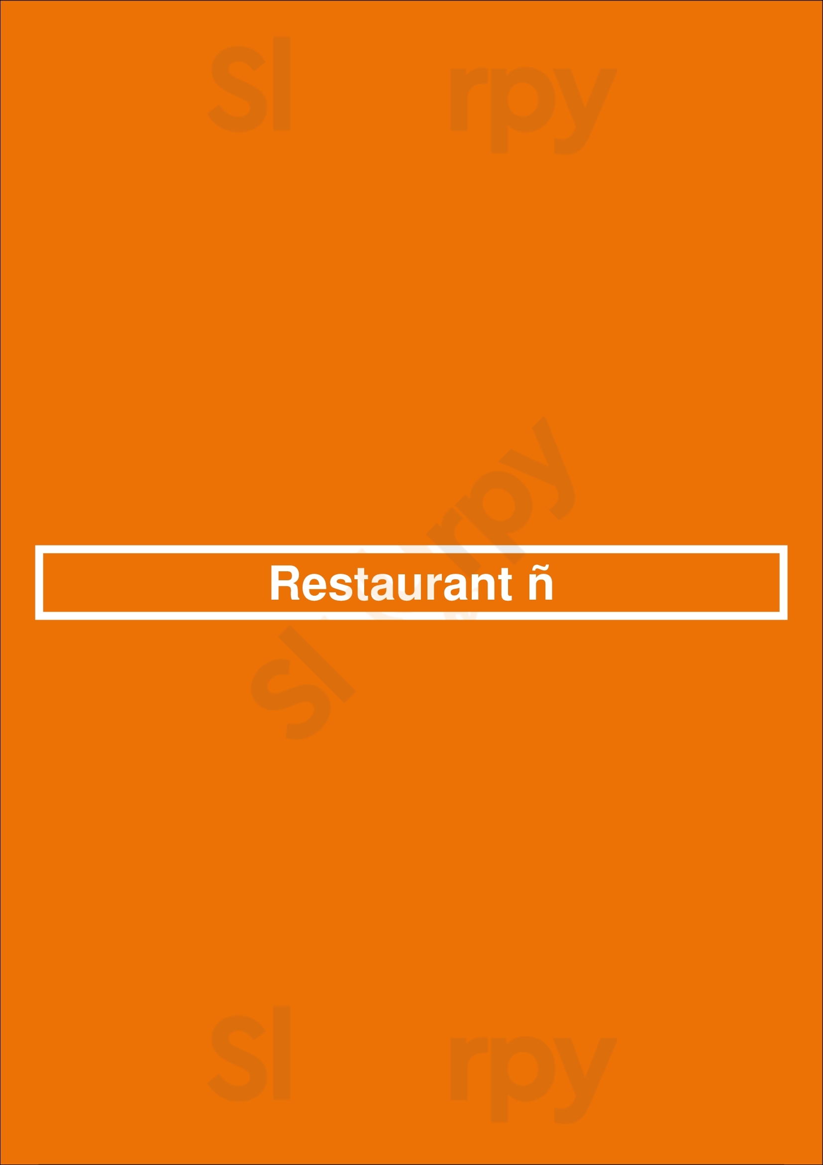 Restaurant ñ Den Haag Menu - 1