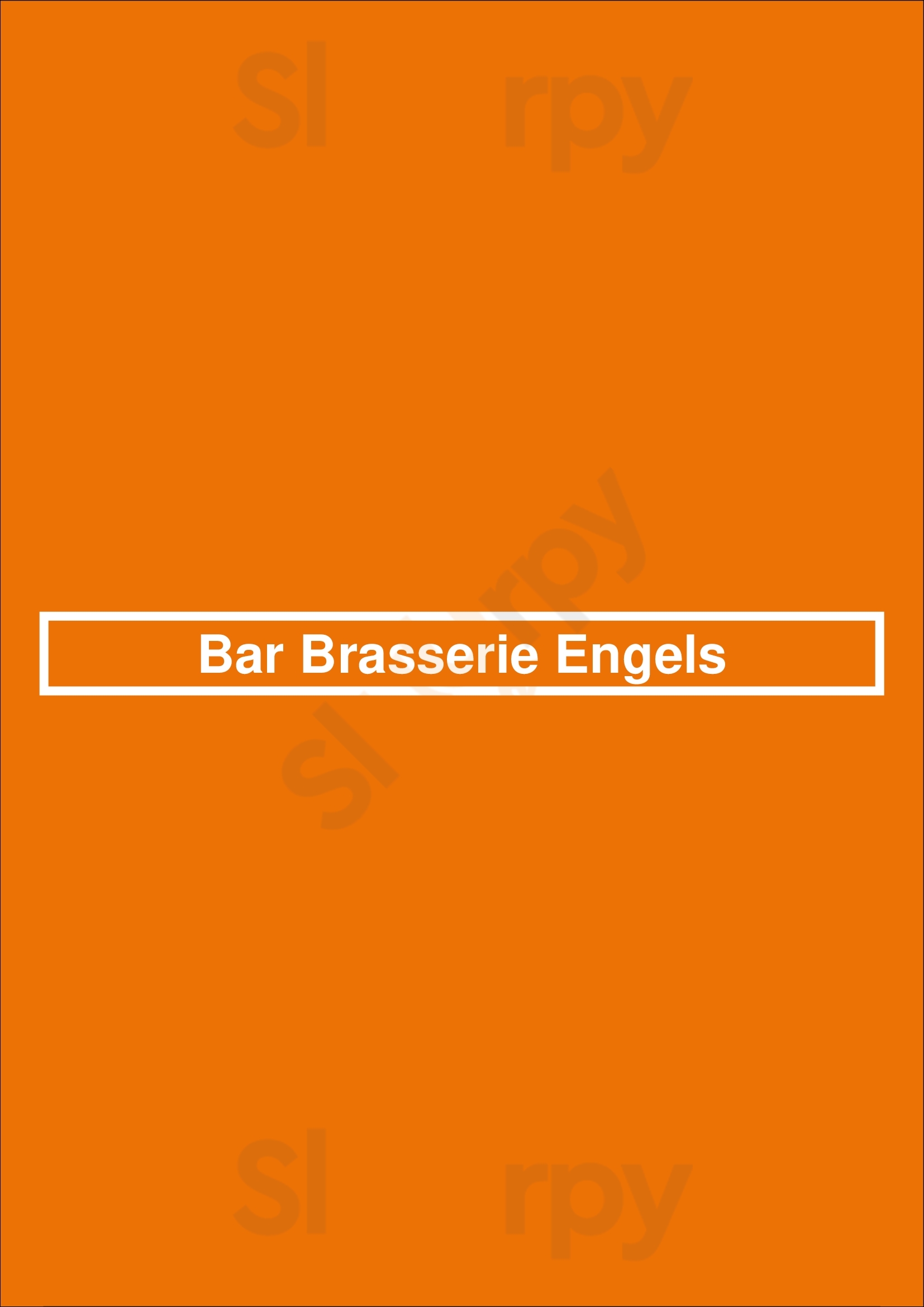 Bar Brasserie Engels Rotterdam Menu - 1