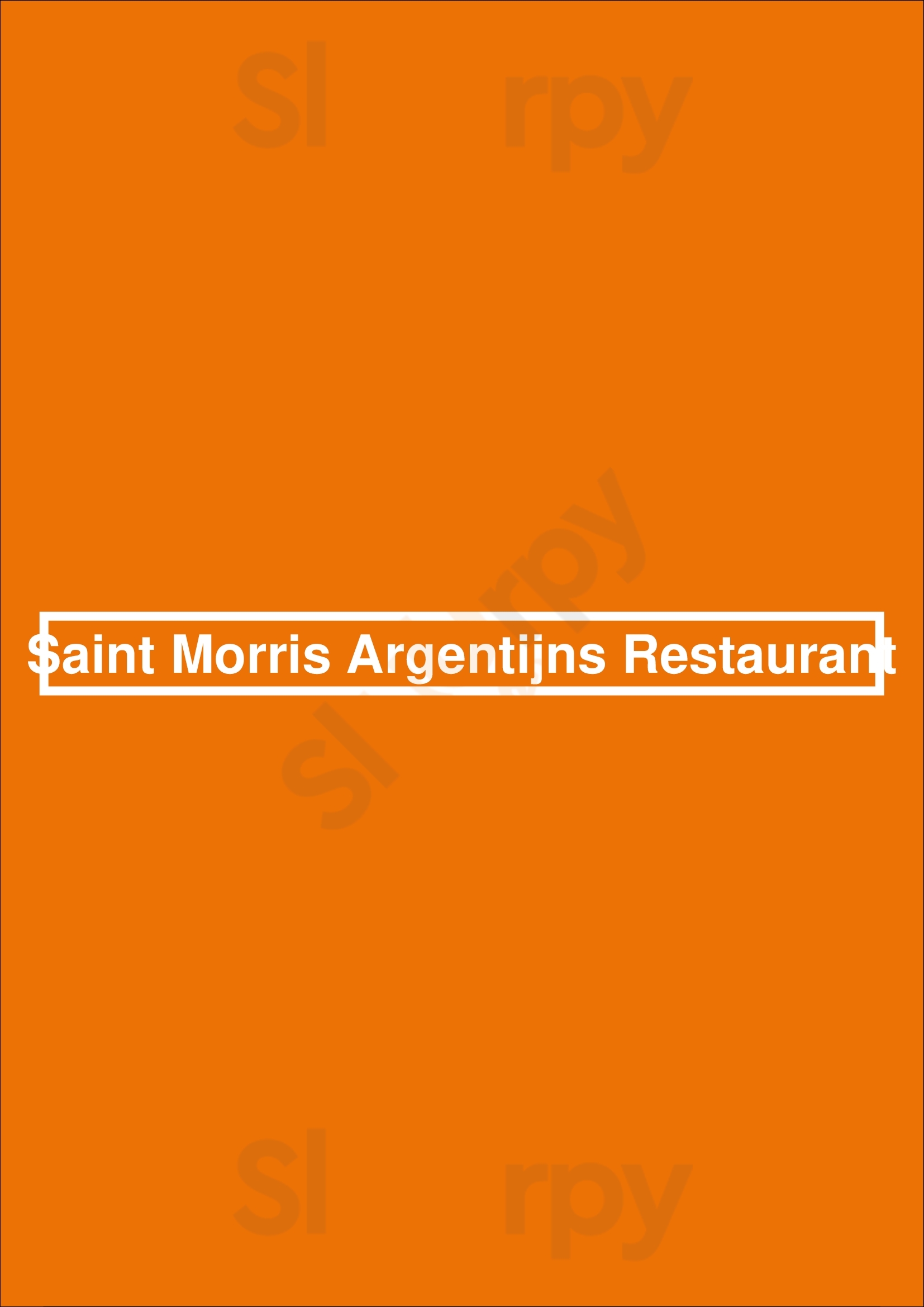 Saint Morris Argentijns Restaurant Amsterdam Menu - 1