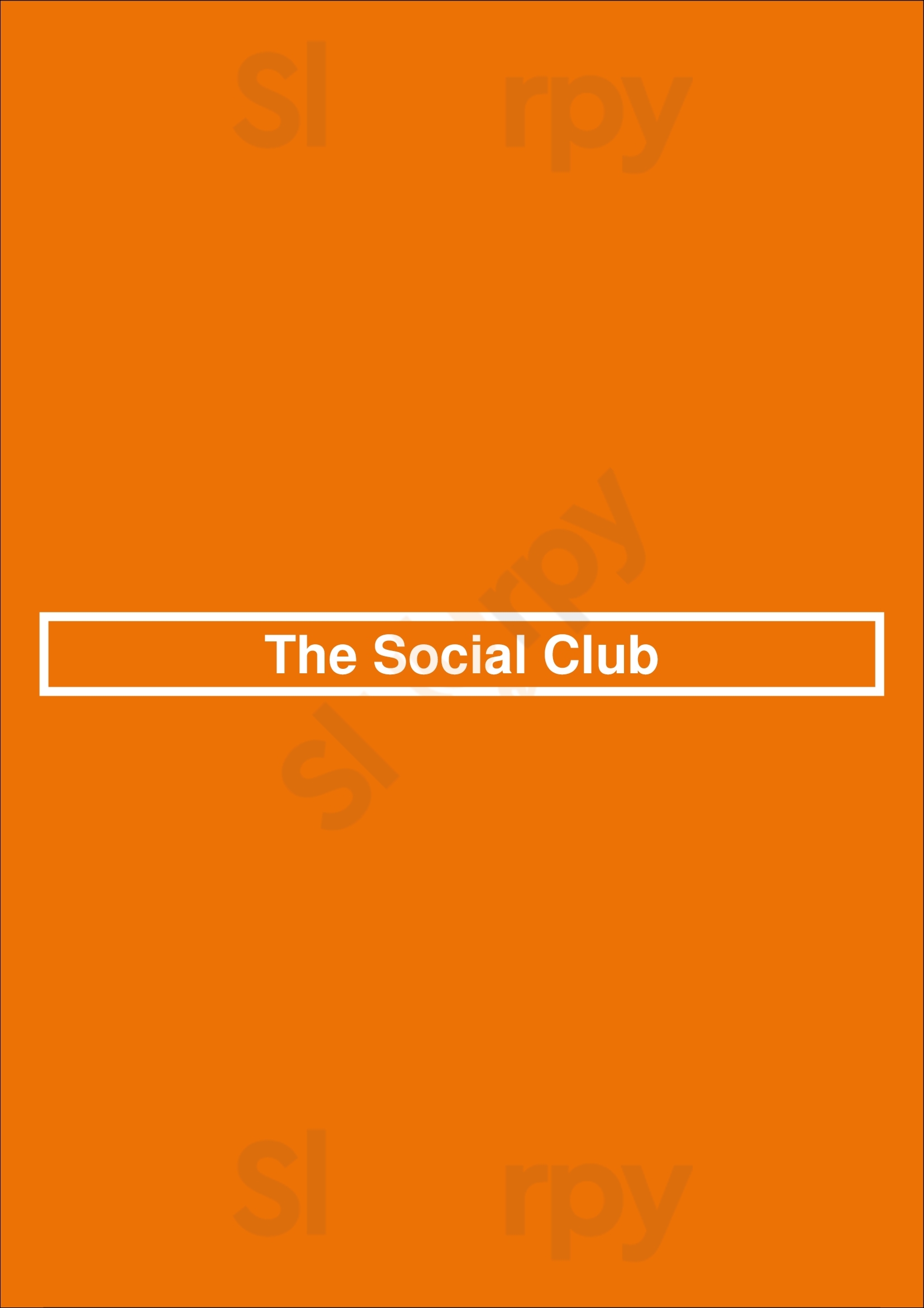 The Social Club Rotterdam Menu - 1
