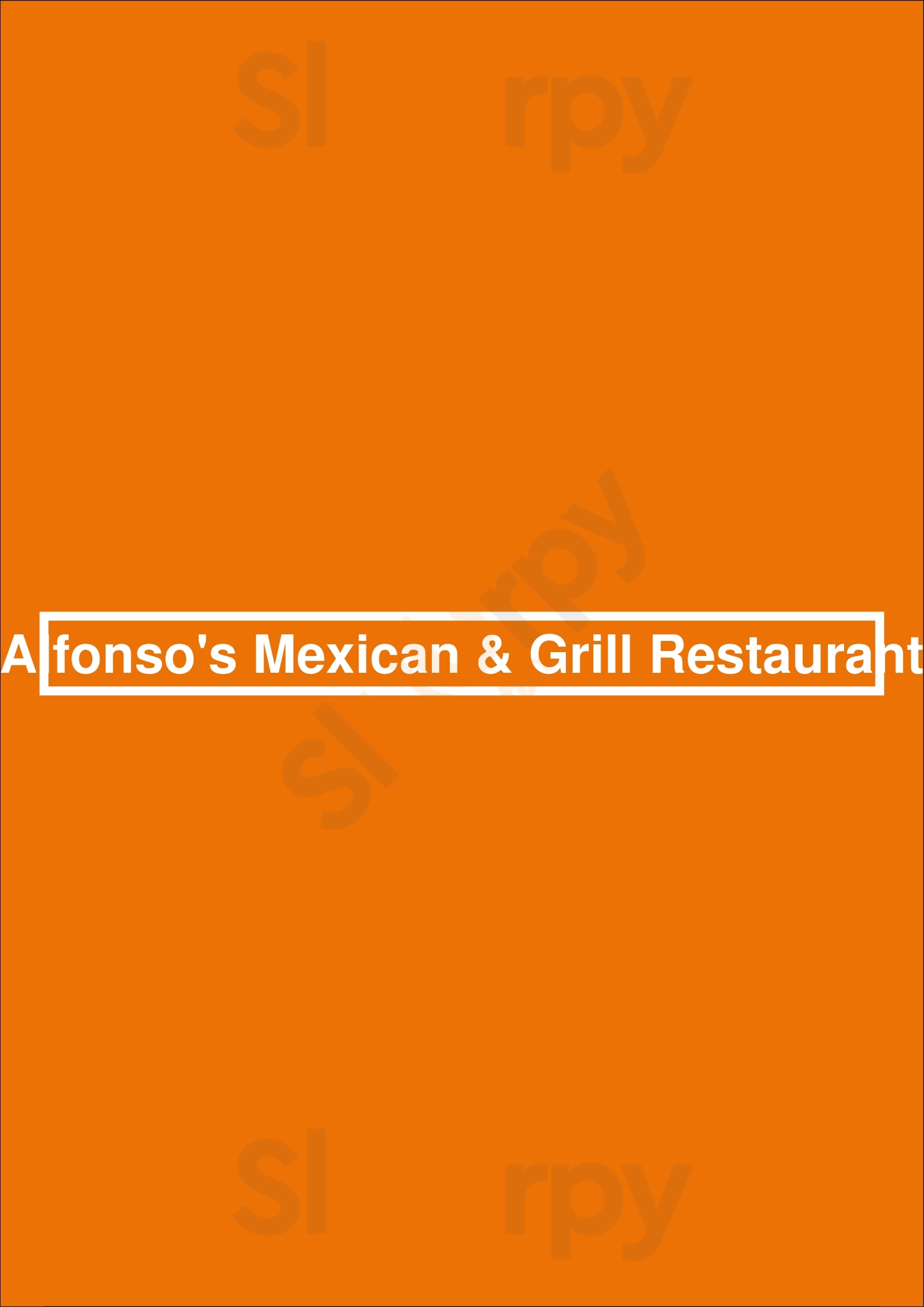 Alfonso's Mexican & Grill Restaurant Amsterdam Menu - 1