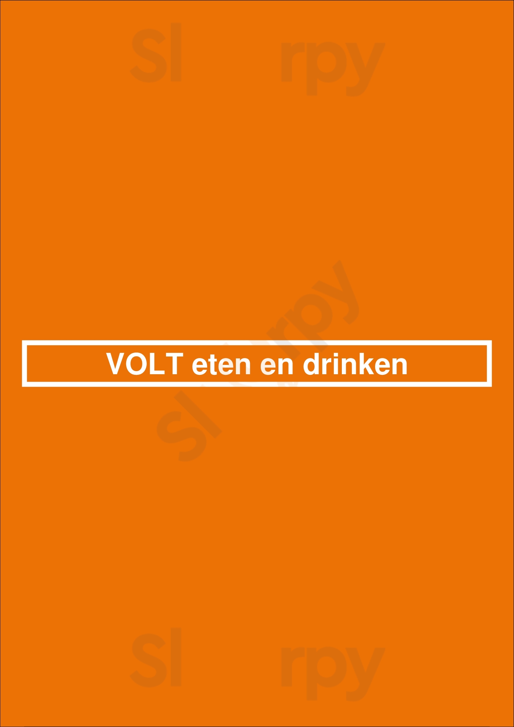 Volt Eten En Drinken Amsterdam Menu - 1