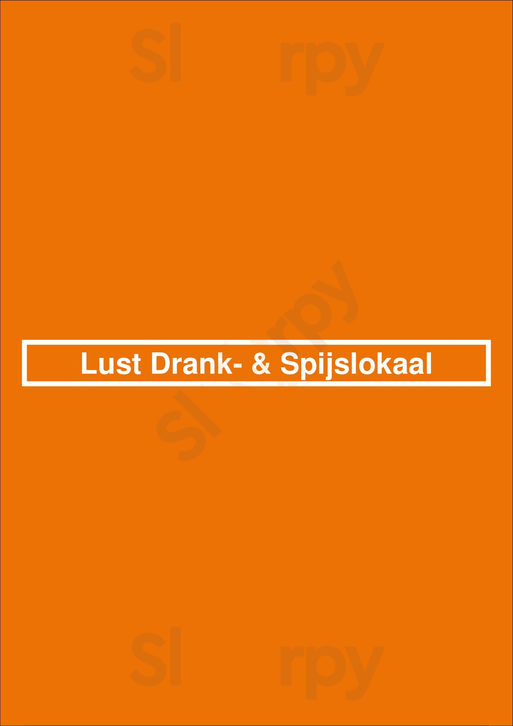 Lust Drank- & Spijslokaal Rotterdam Menu - 1