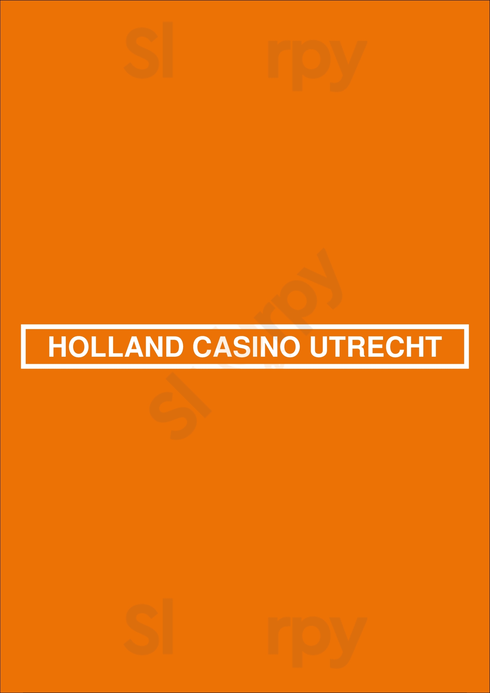 Holland Casino Utrecht Utrecht Menu - 1