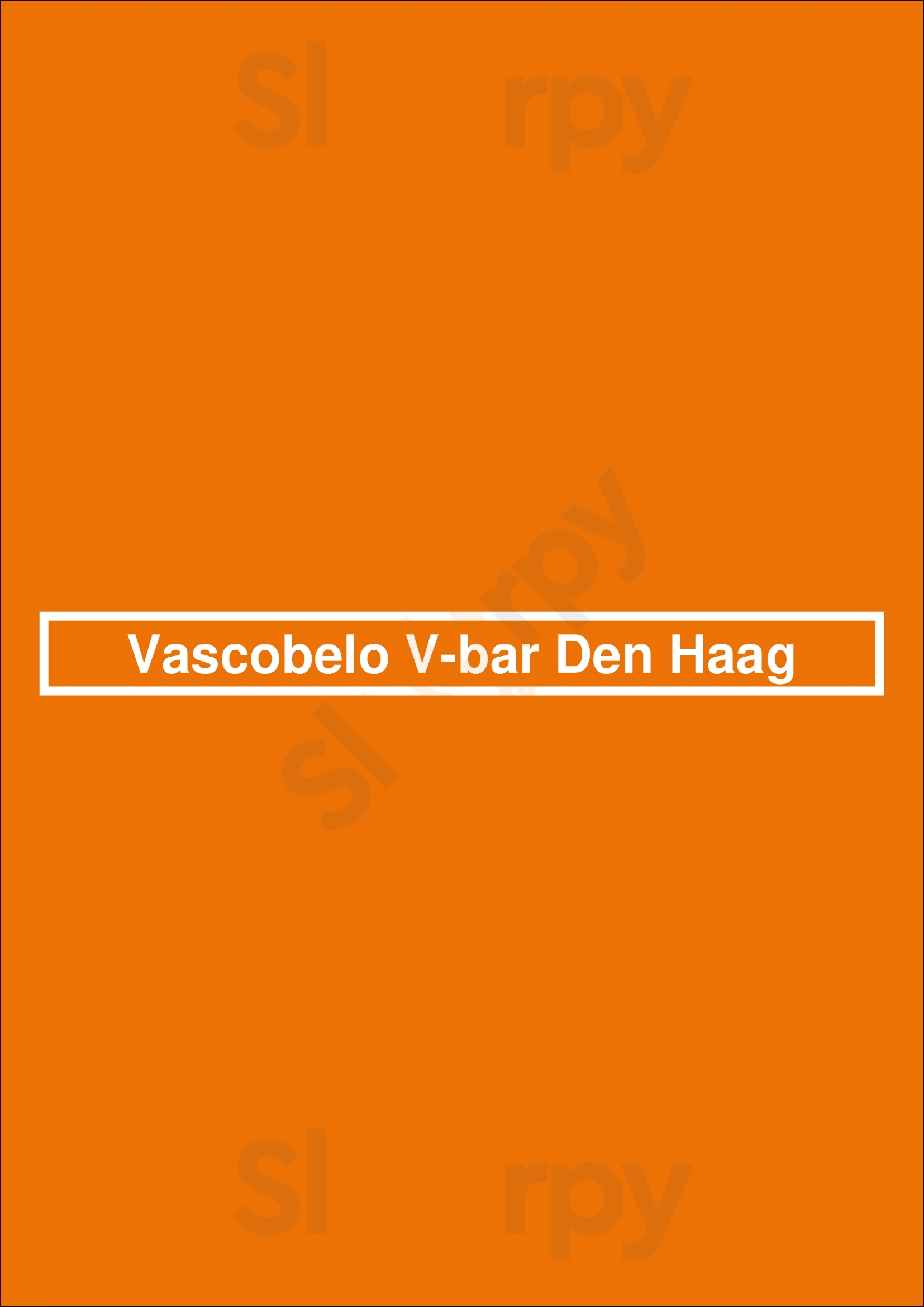 Vascobelo V-bar Den Haag Den Haag Menu - 1