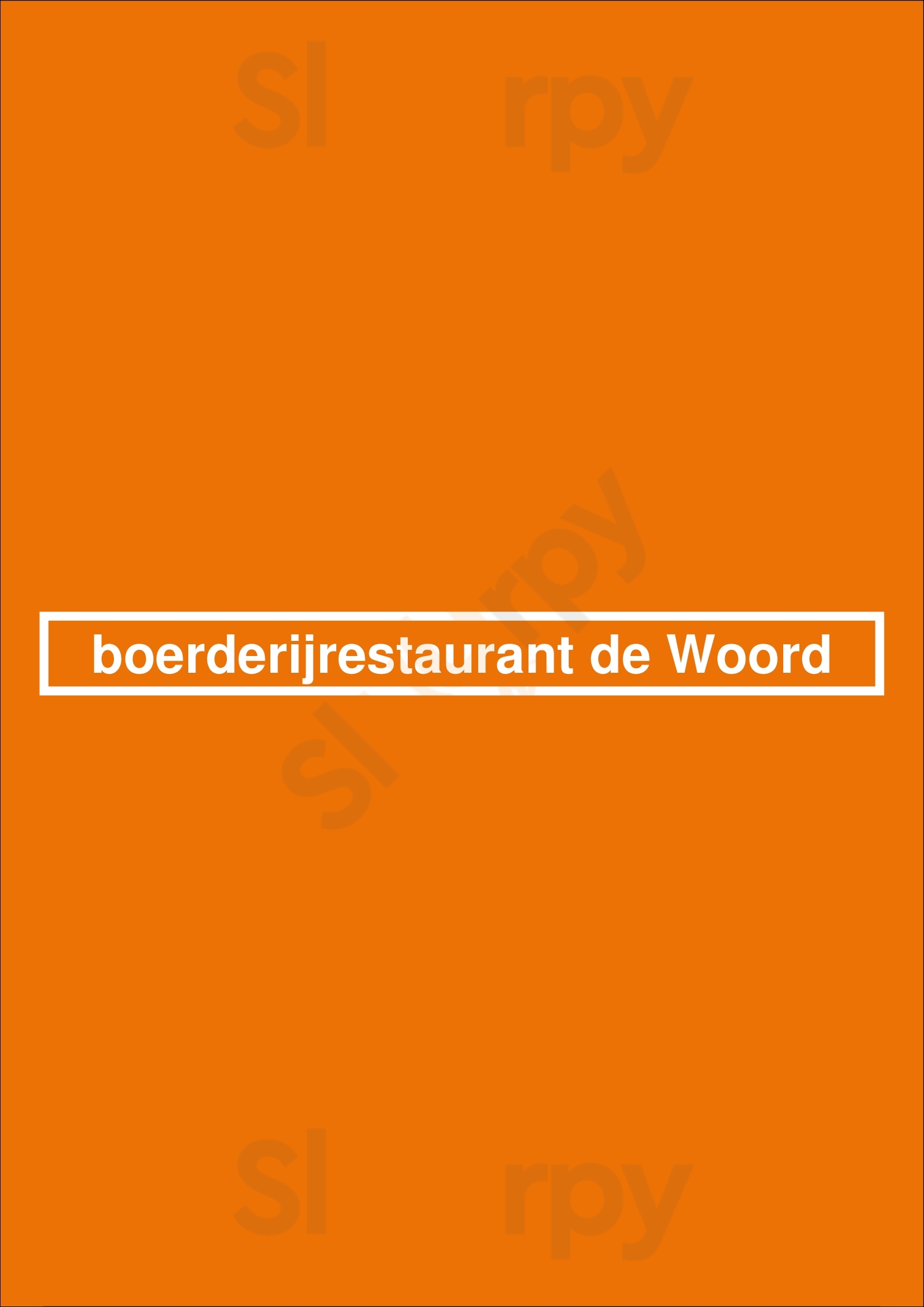 Boerderijrestaurant De Woord Winterswijk Menu - 1