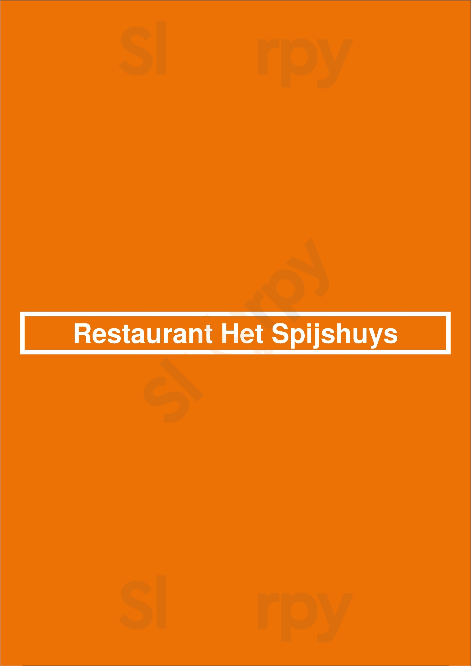 Restaurant Het Spijshuys Drachten Menu - 1