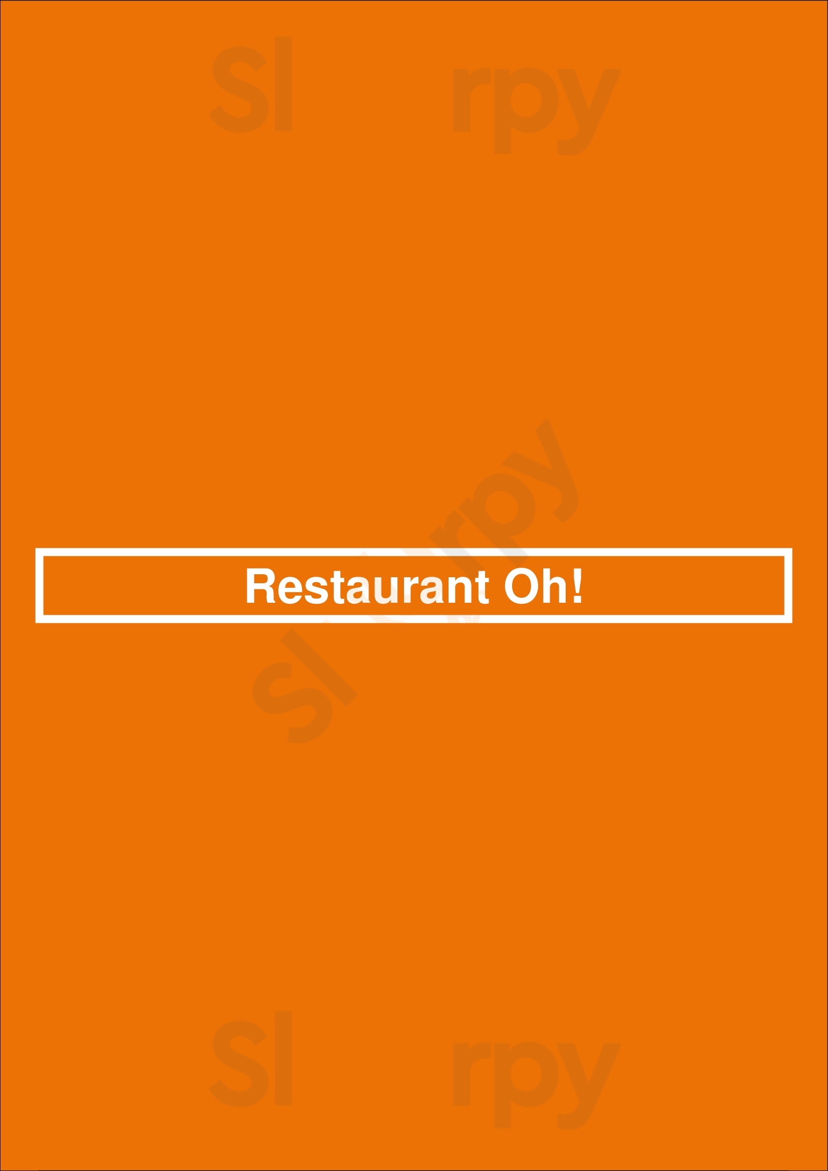 Restaurant Oh! Aalsmeer Menu - 1