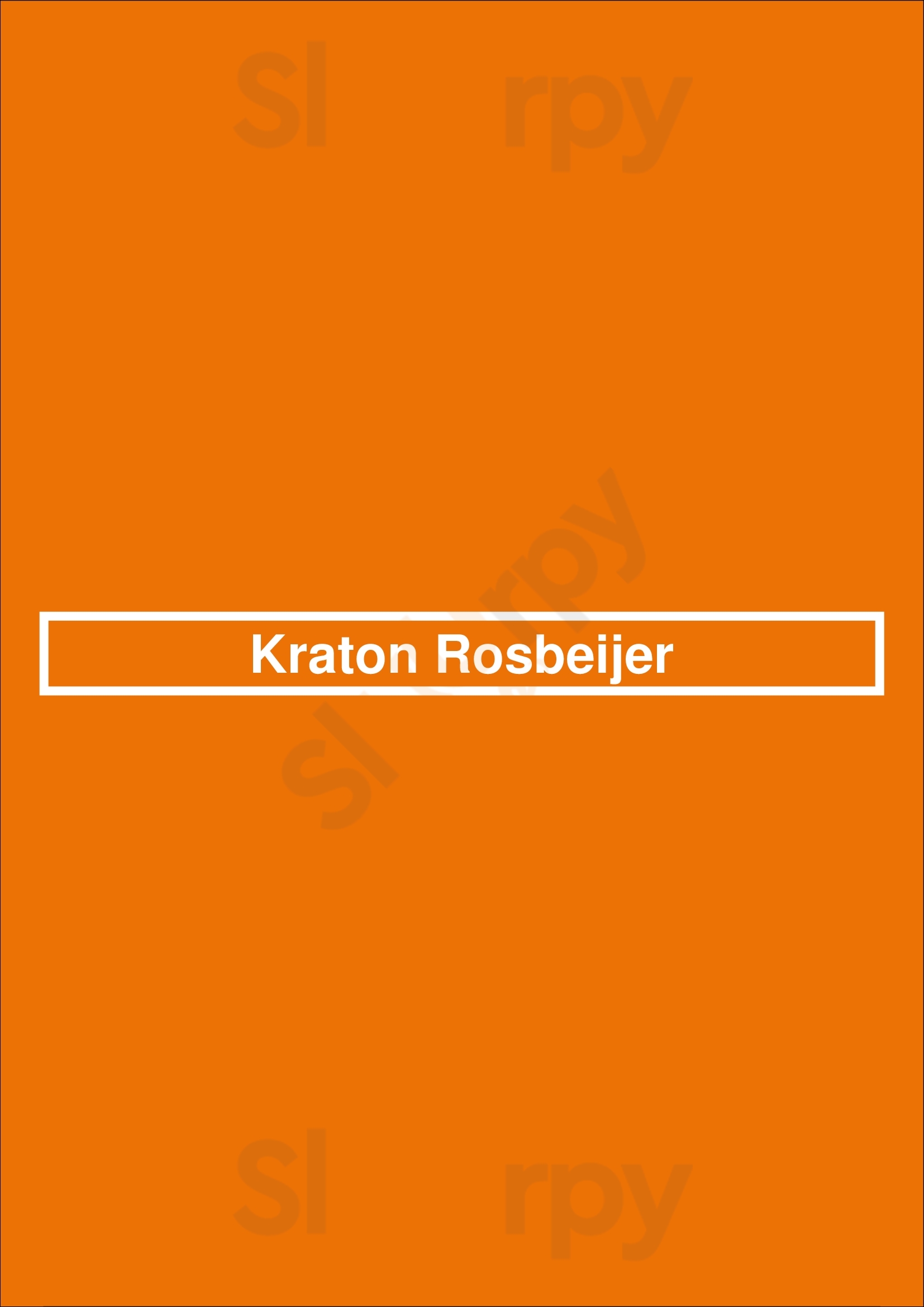 Kraton Rosbeijer Leusden Menu - 1