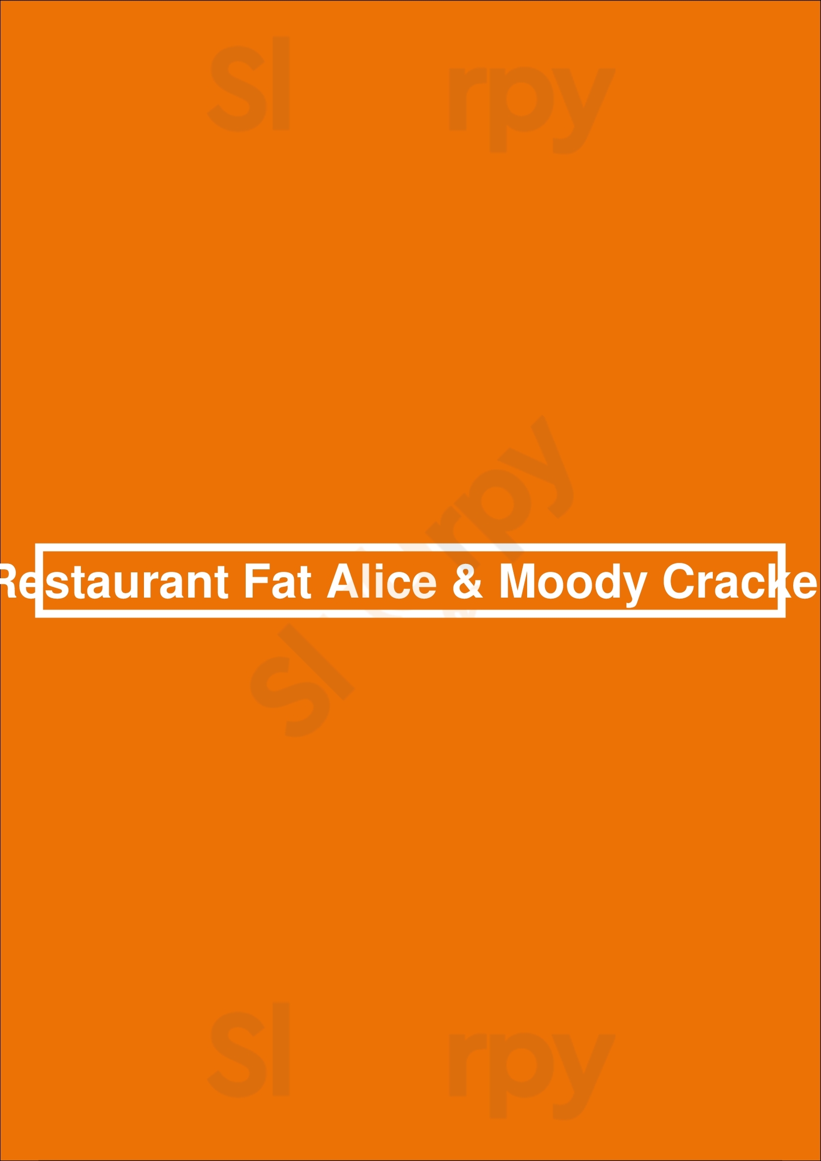 Restaurant Fat Alice & Moody Cracker Nunspeet Menu - 1