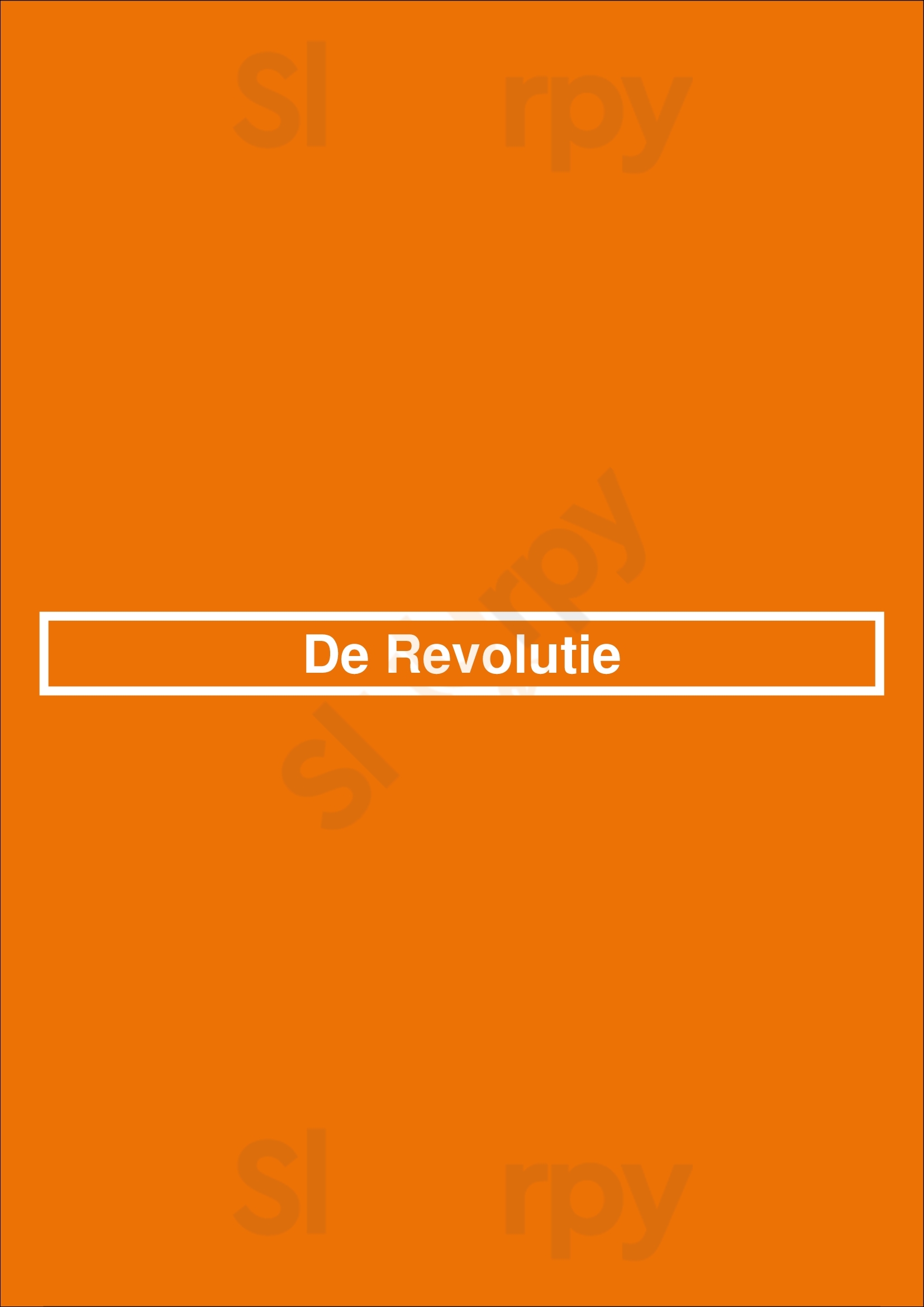 De Revolutie Winterswijk Menu - 1
